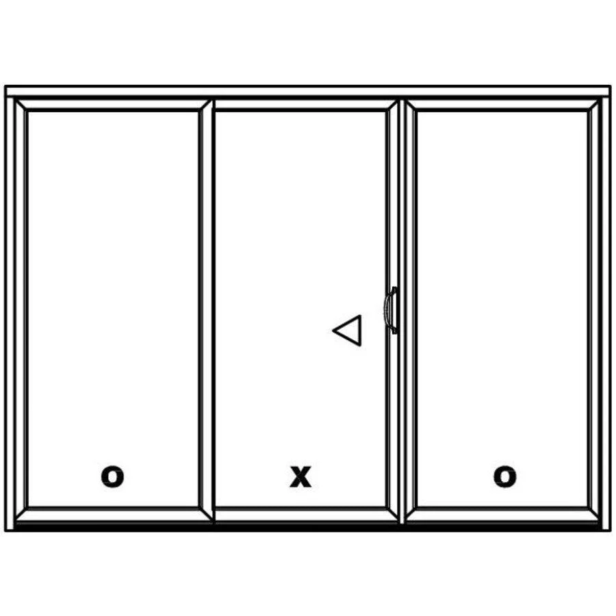 3 Panel Sliding White Patio Door (Raise & Lower Blinds) - Image 7