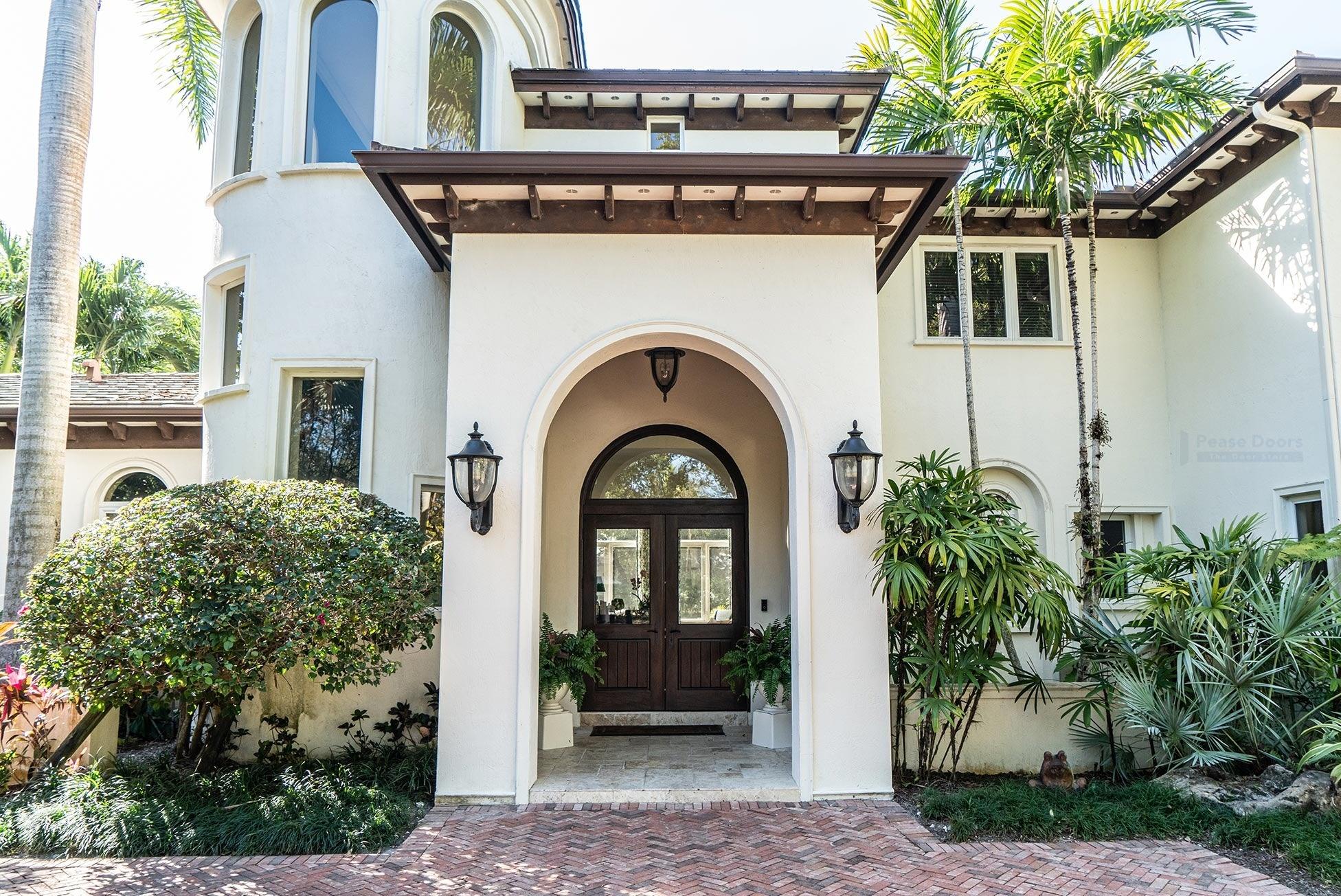 36" Mahogany Entry Door Slab (V-Groove Half Lite Glass) - Image 5