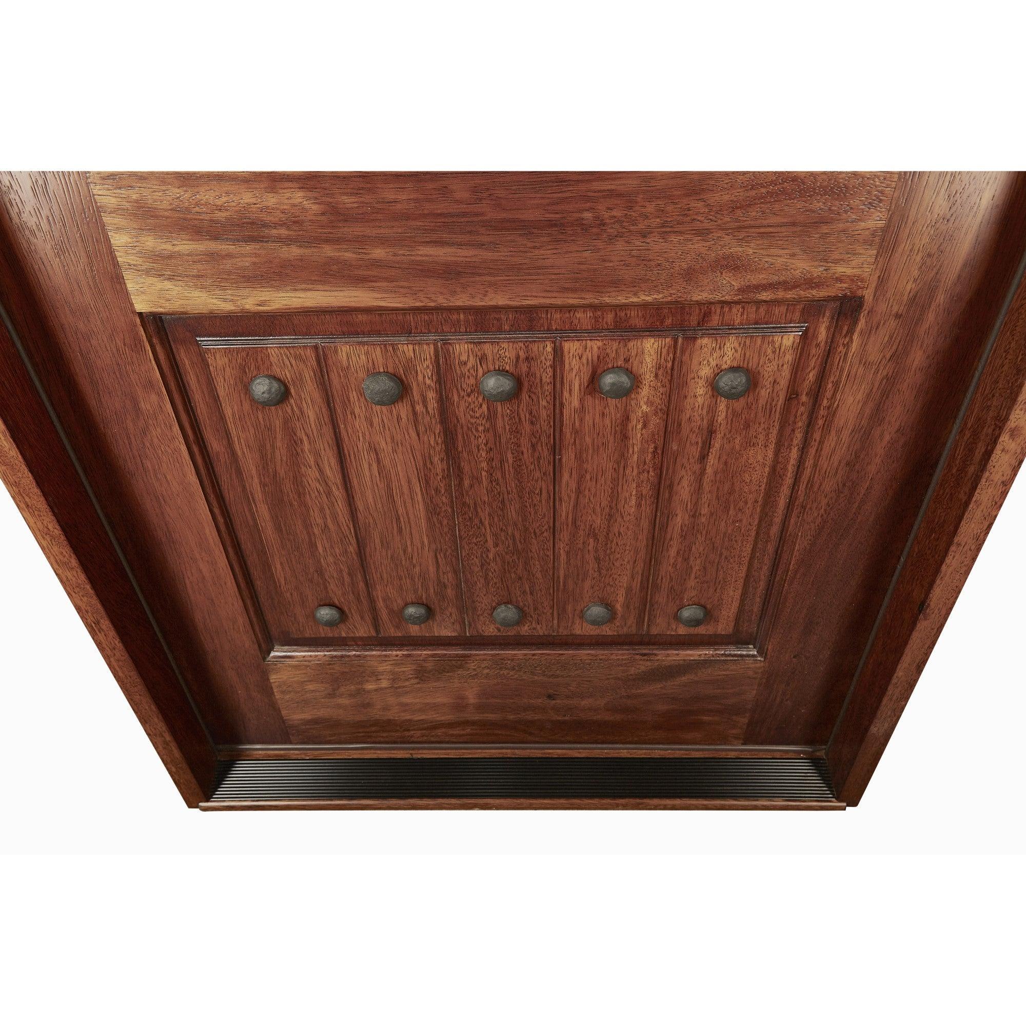 36" Prehung Rustic Mahogany Entry Door System (Speakeasy Clavos) - Image 7