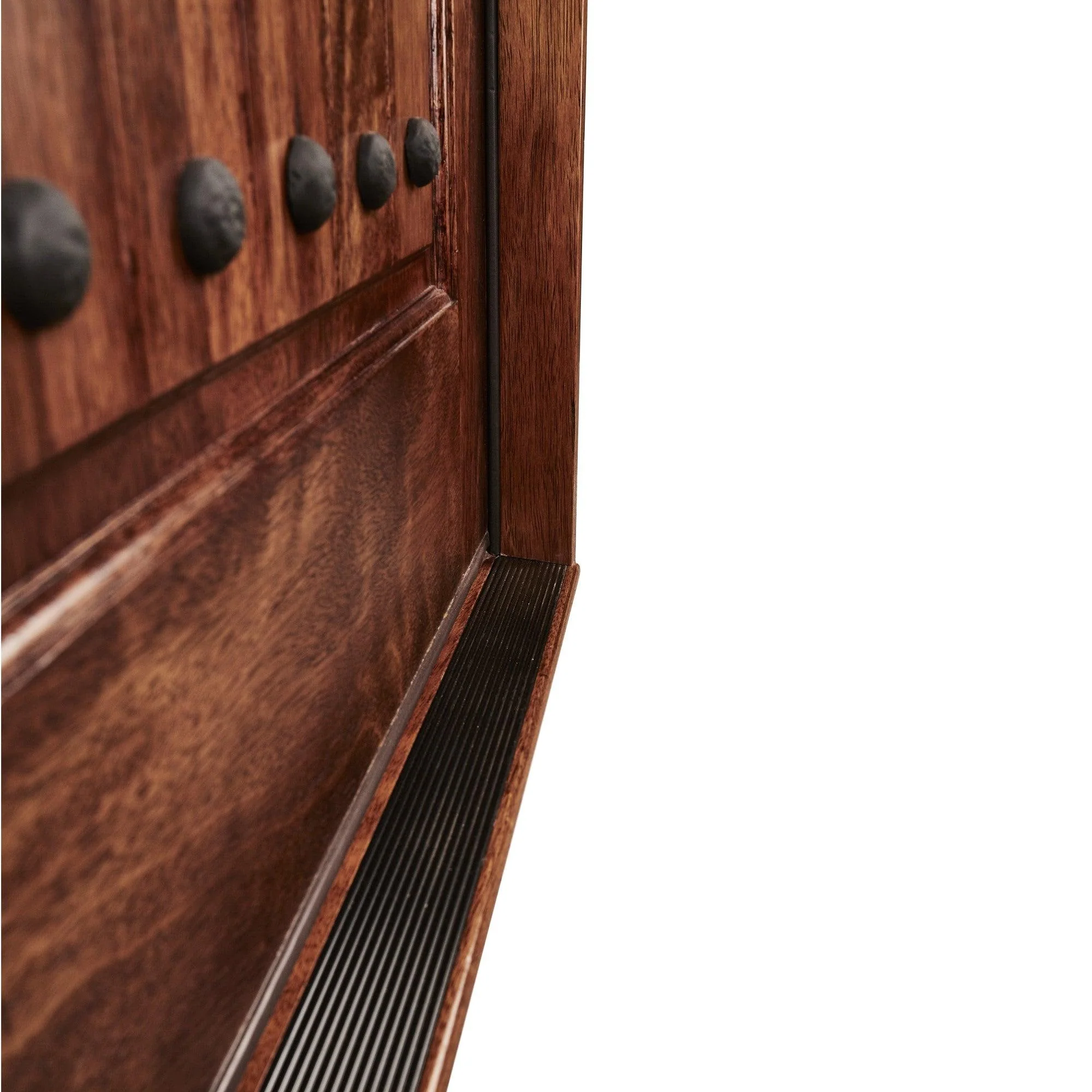 36" Prehung Rustic Mahogany Entry Door System (Speakeasy Clavos) - Image 9