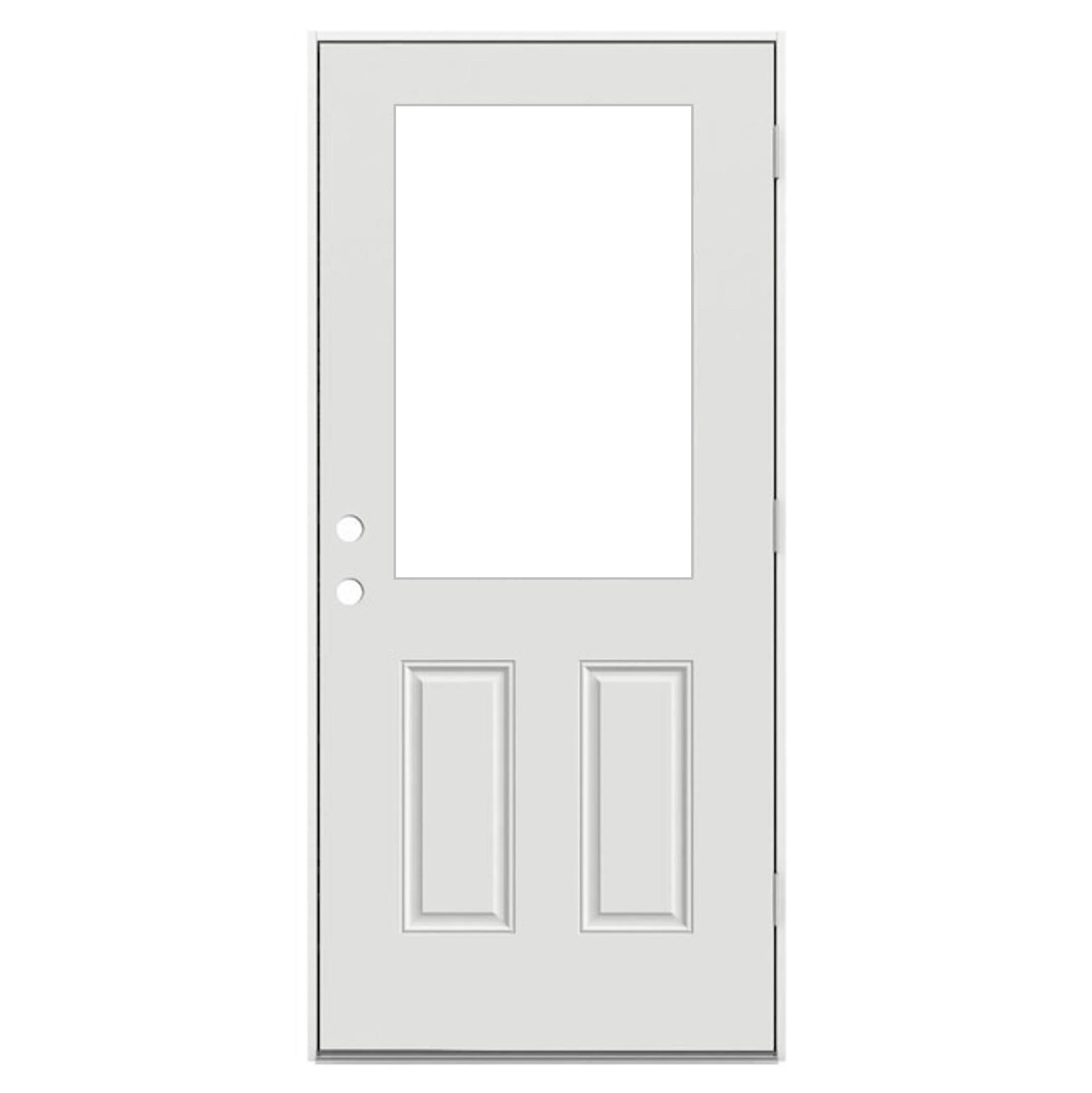 36" x 80" OUTSWING Prehung Smooth Fiberglass Entry Door System (6 Panel) - Image 8