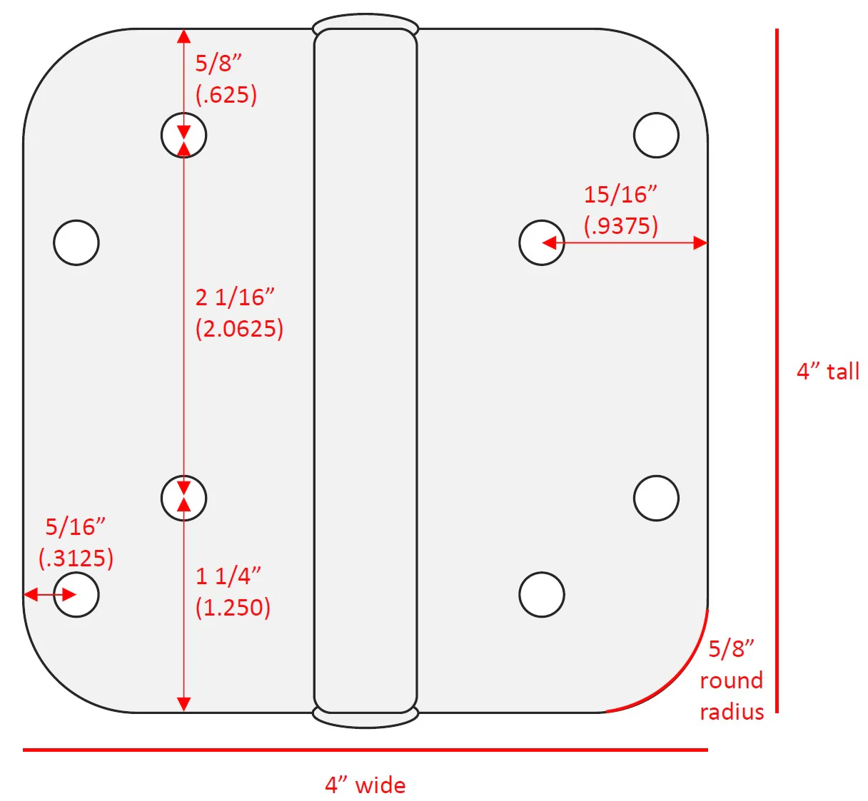 Exterior Door Hinge (1 piece) - Image 4