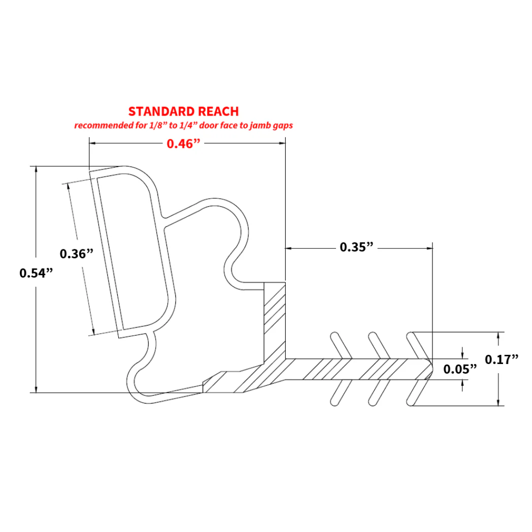 81" Standard Reach Magnetic Weatherstrip Set (3 pieces) - Image 6