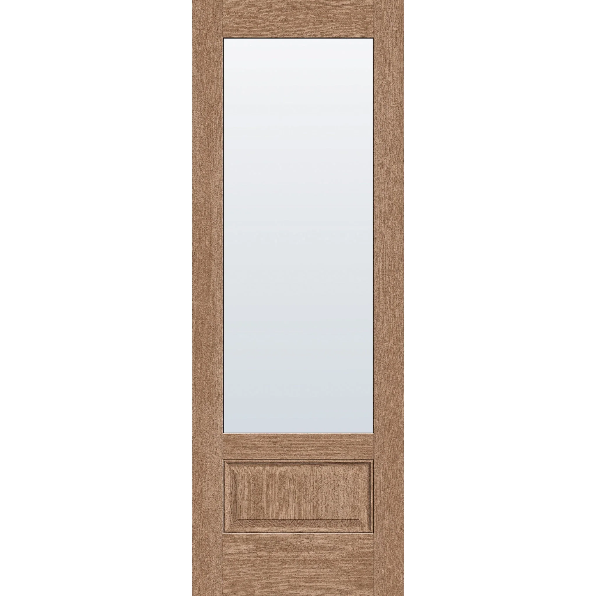 Clear Flush Glazed Fiberglass Entry Door - 3/4 Lite (34" x 96")
