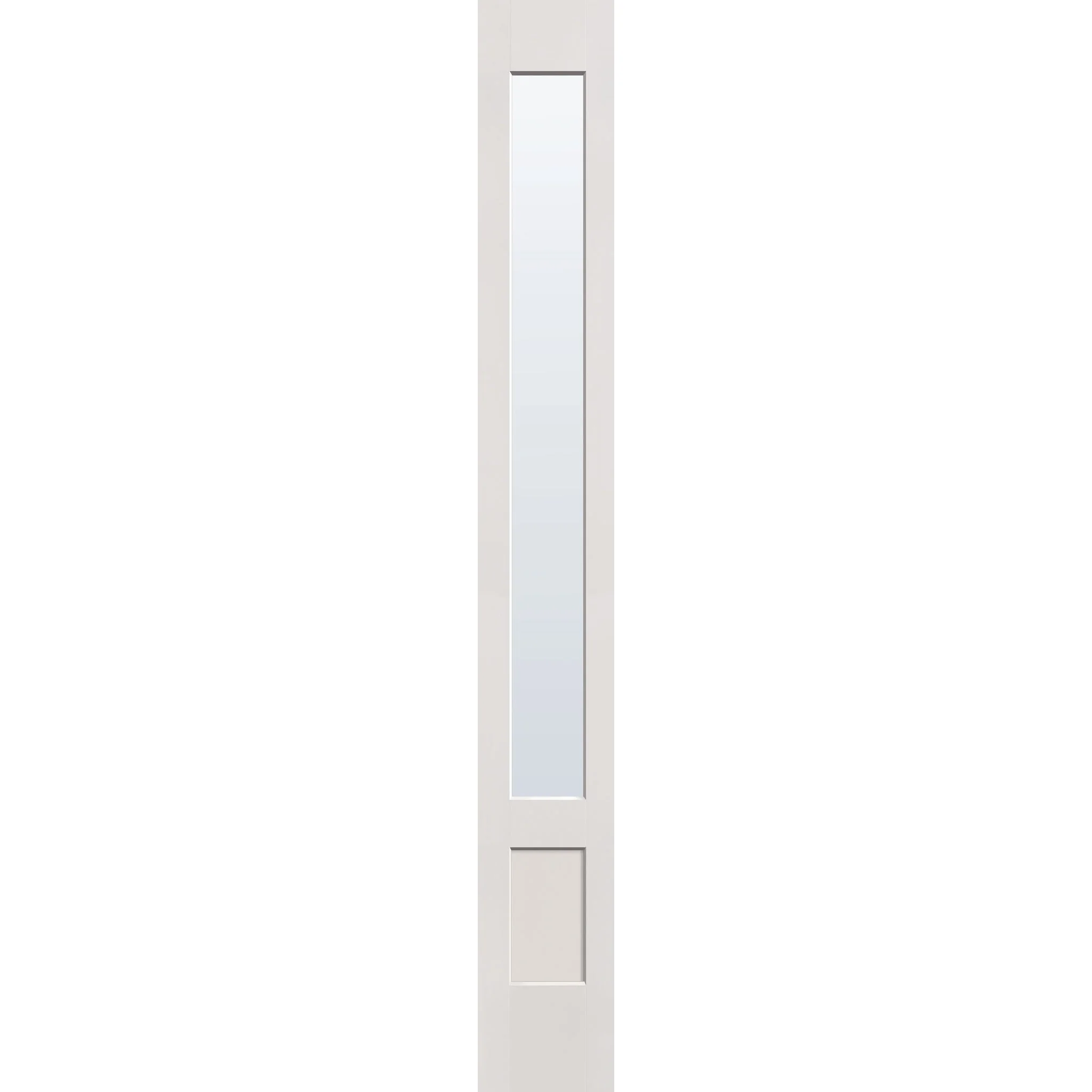 Clear Flush Glazed Fiberglass Sidelite Panel - 3/4 Lite Shaker (12" x 96")