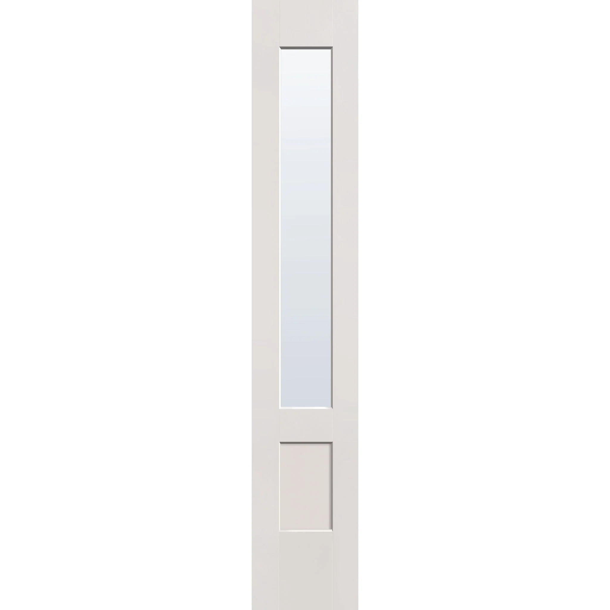 Clear Flush Glazed Fiberglass Sidelite Panel - 3/4 Lite Shaker (14" x 80")