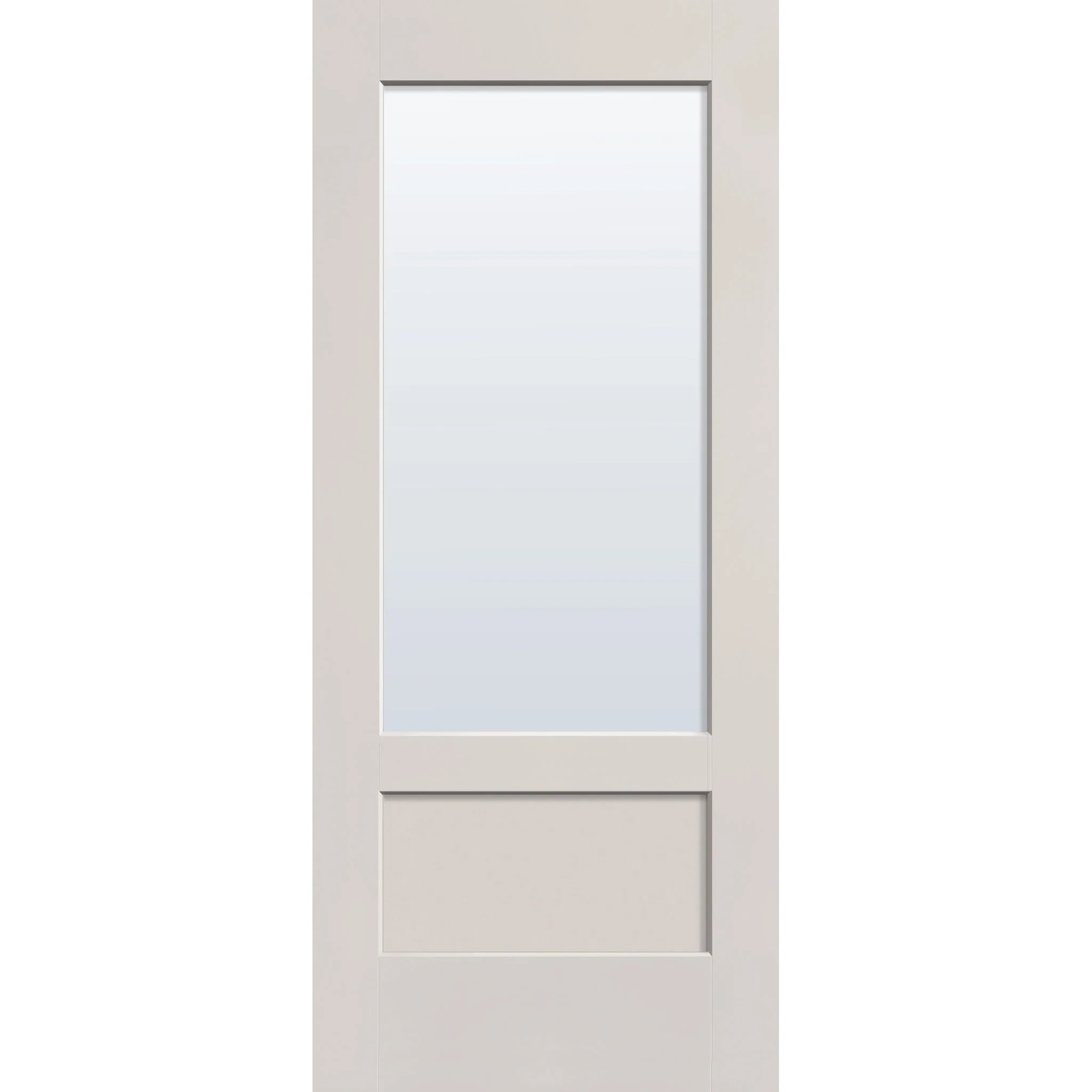 Clear Flush Glazed Hurricane-Rated Fiberglass Entry Door - 3/4 Lite Shaker (34" x 80")
