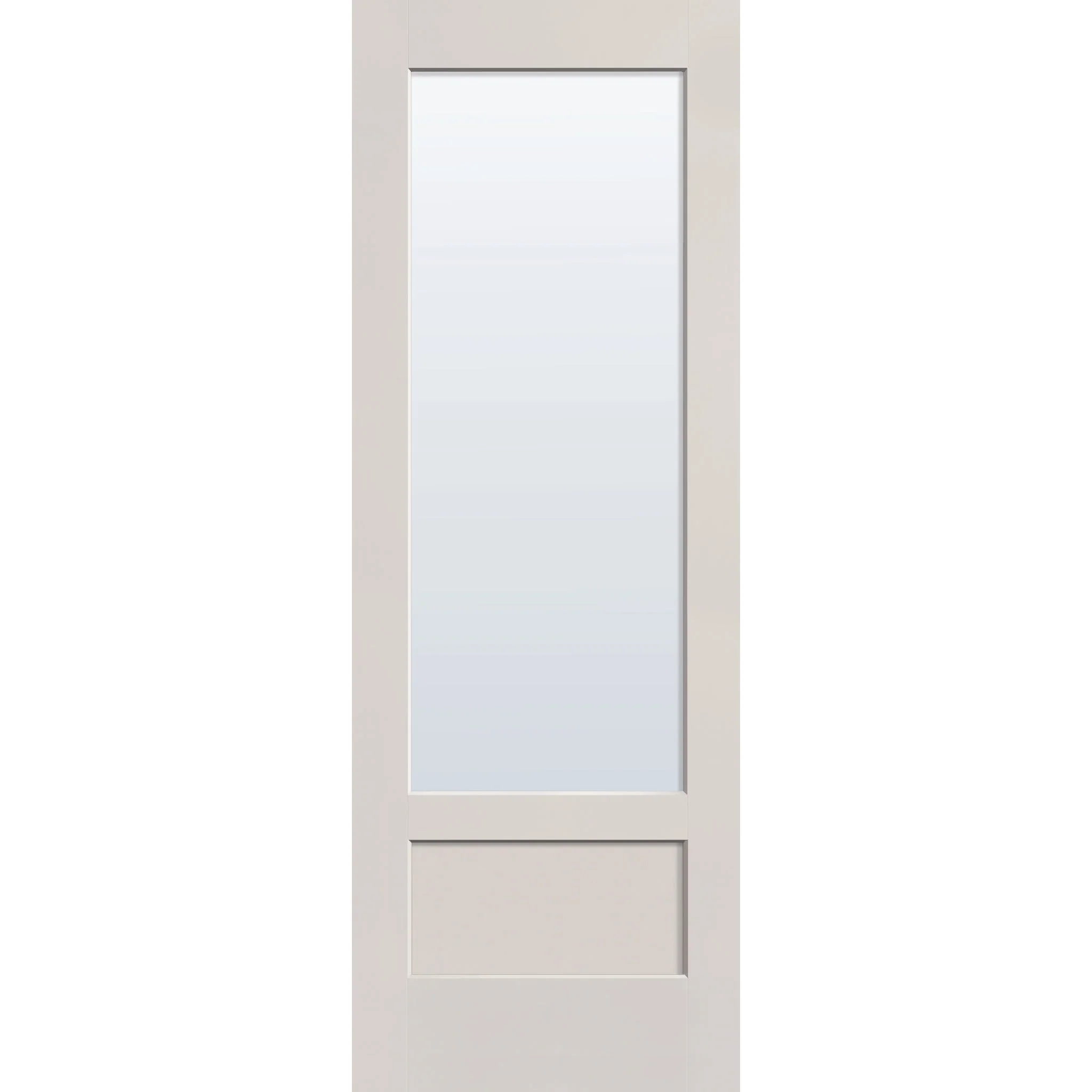 Clear Flush Glazed Hurricane-Rated Fiberglass Entry Door - 3/4 Lite Shaker (34" x 96")