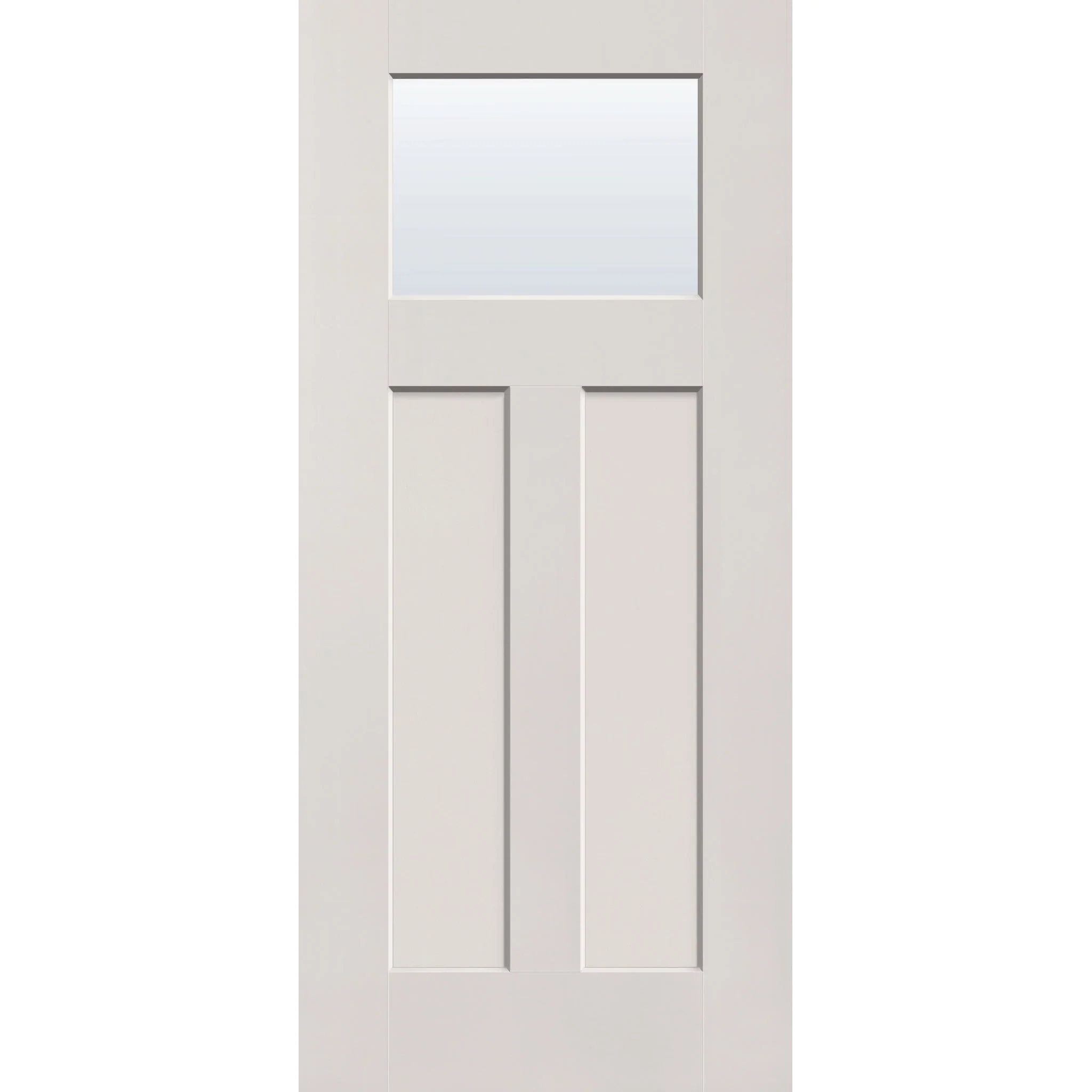 Clear Flush Glazed Hurricane-Rated Fiberglass Entry Door - Craftsman 2 Panel (36" x 80") - Image 2