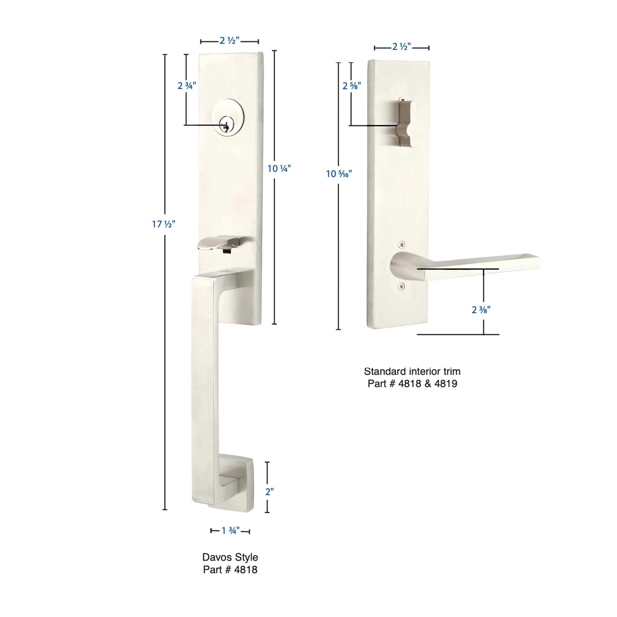 Davos Stainless Steel Entry Lockset by Emtek - Image 3