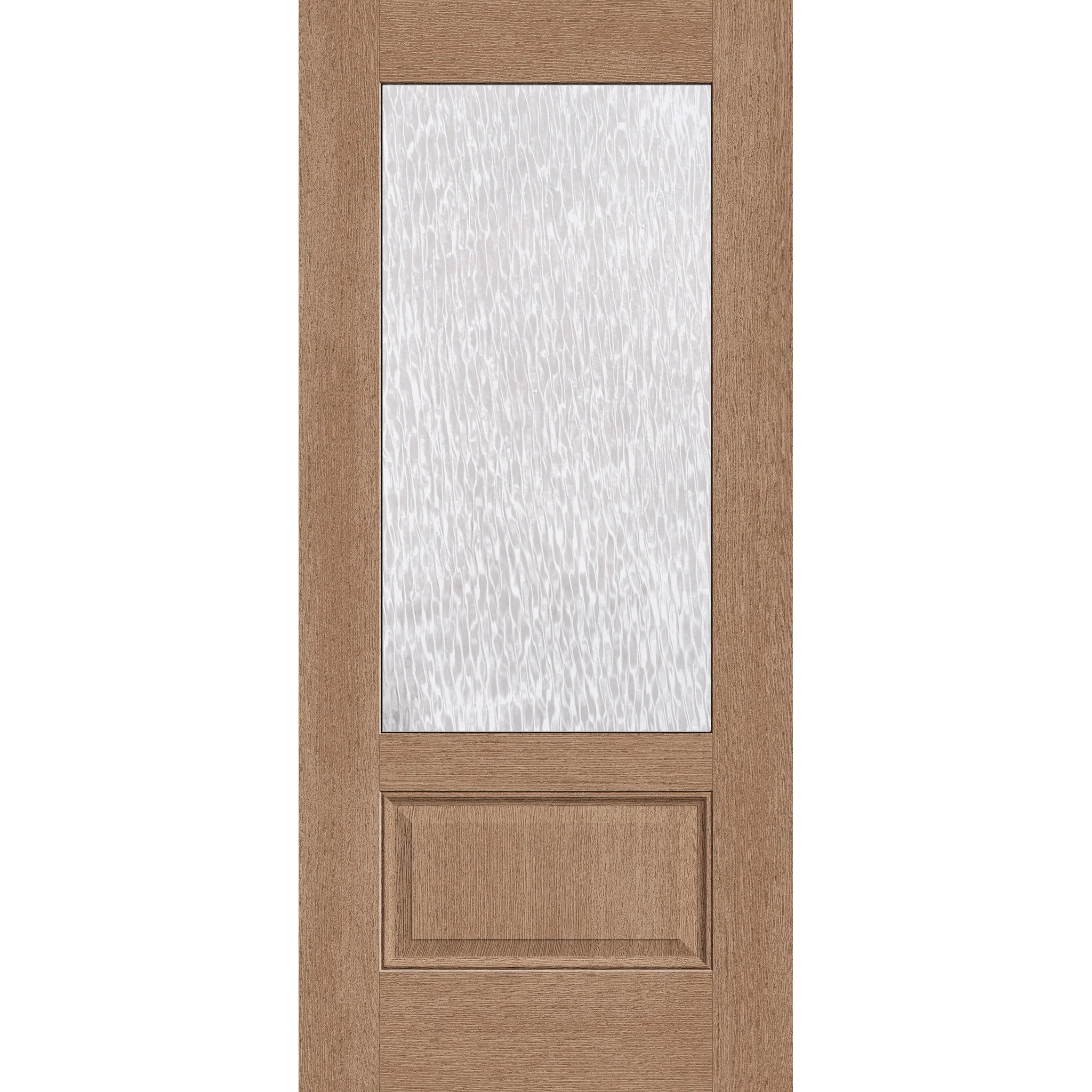 Double Waterglass Flush Glazed Fiberglass Entry Door - 3/4 Lite (36" x 80")