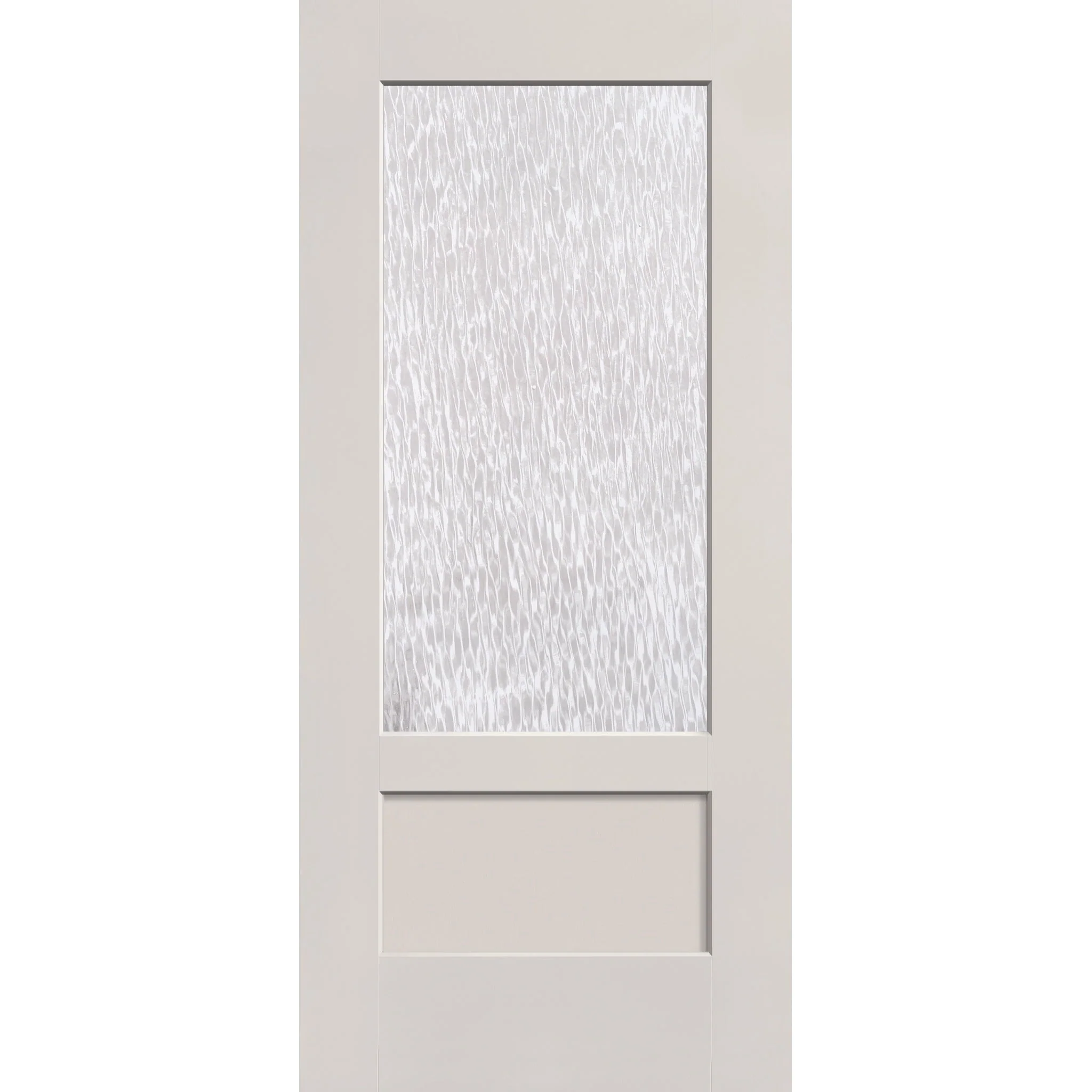 Double Waterglass Flush Glazed Fiberglass Entry Door - 3/4 Lite Shaker (36" x 80")