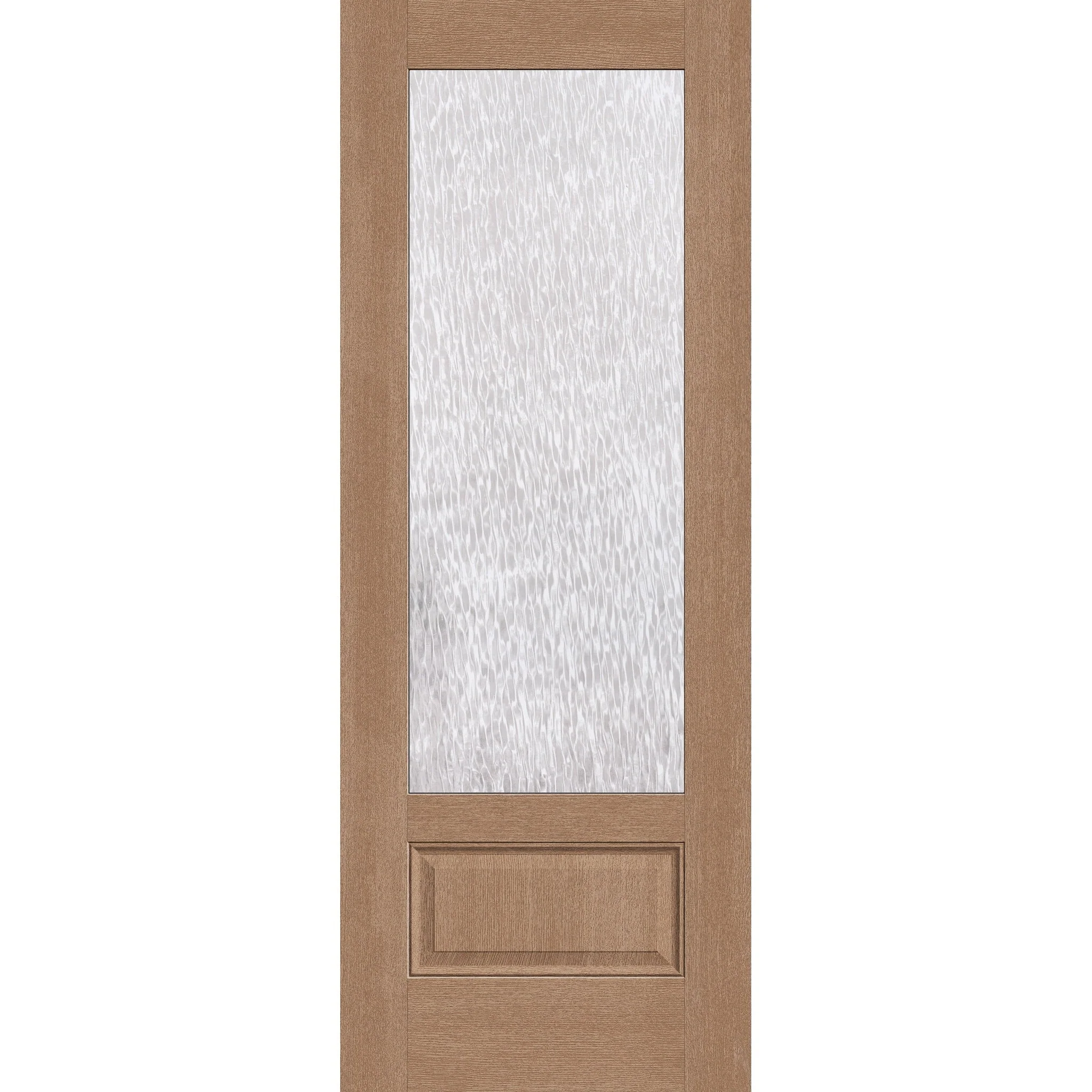 Double Waterglass Flush Glazed Hurricane-Rated Fiberglass Entry Door - 3/4 Lite (36" x 96")
