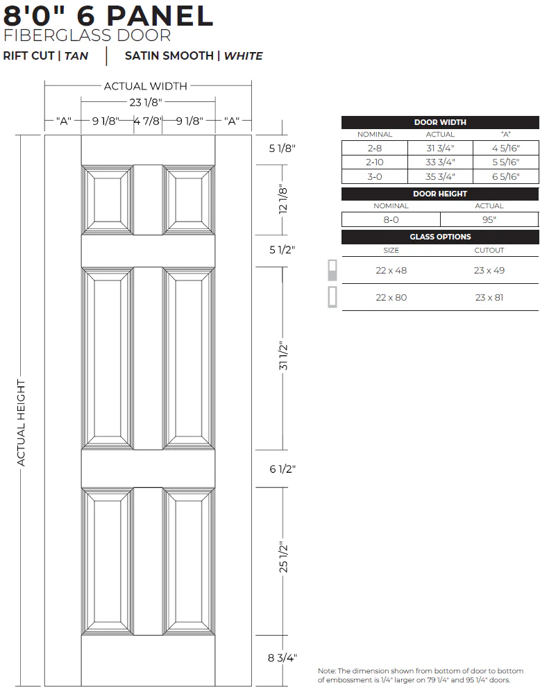 Fiberglass Entry Door (6 Panel) - Image 12
