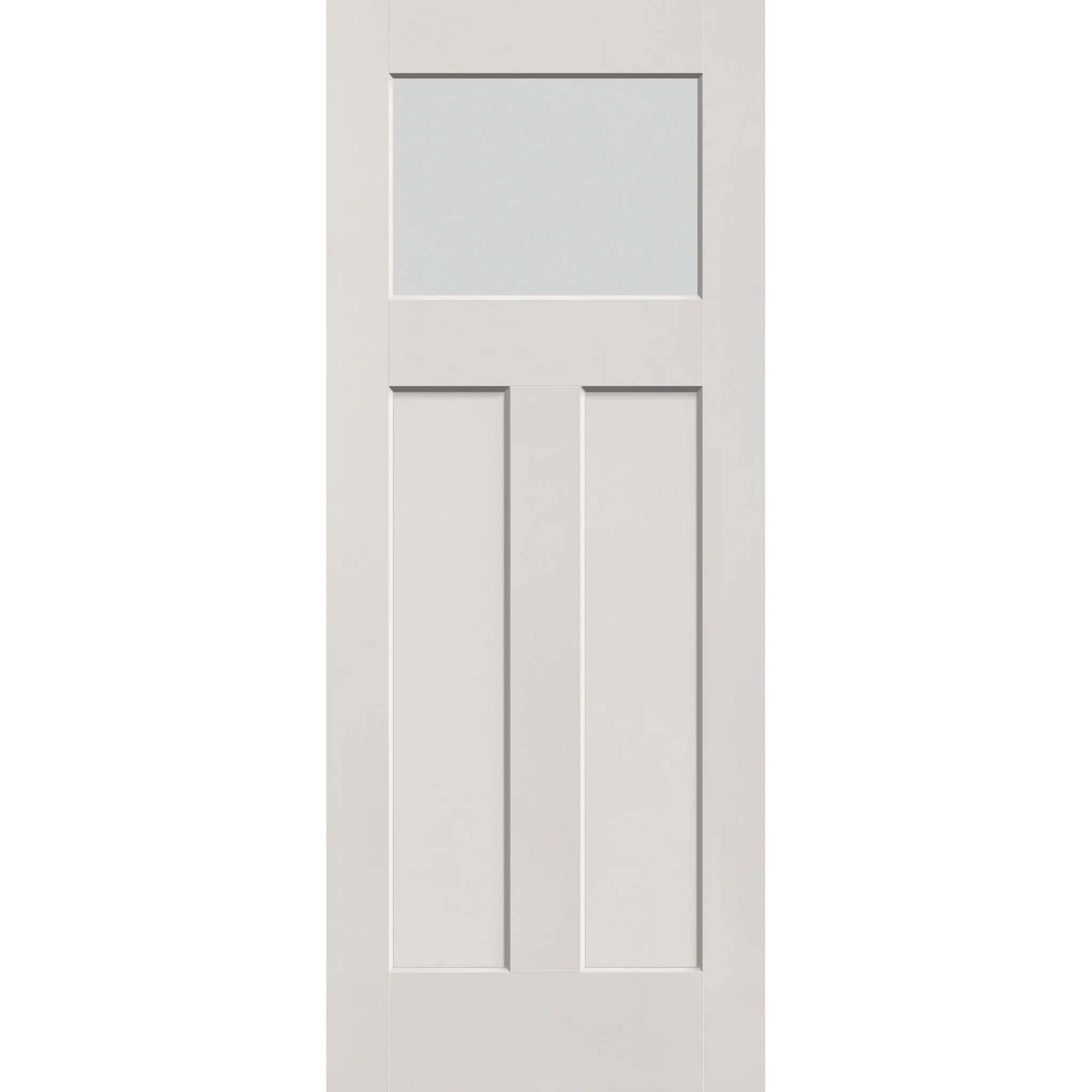 Frost Flush Glazed Fiberglass Entry Door - Craftsman 2 Panel (32" x 80") - Image 2