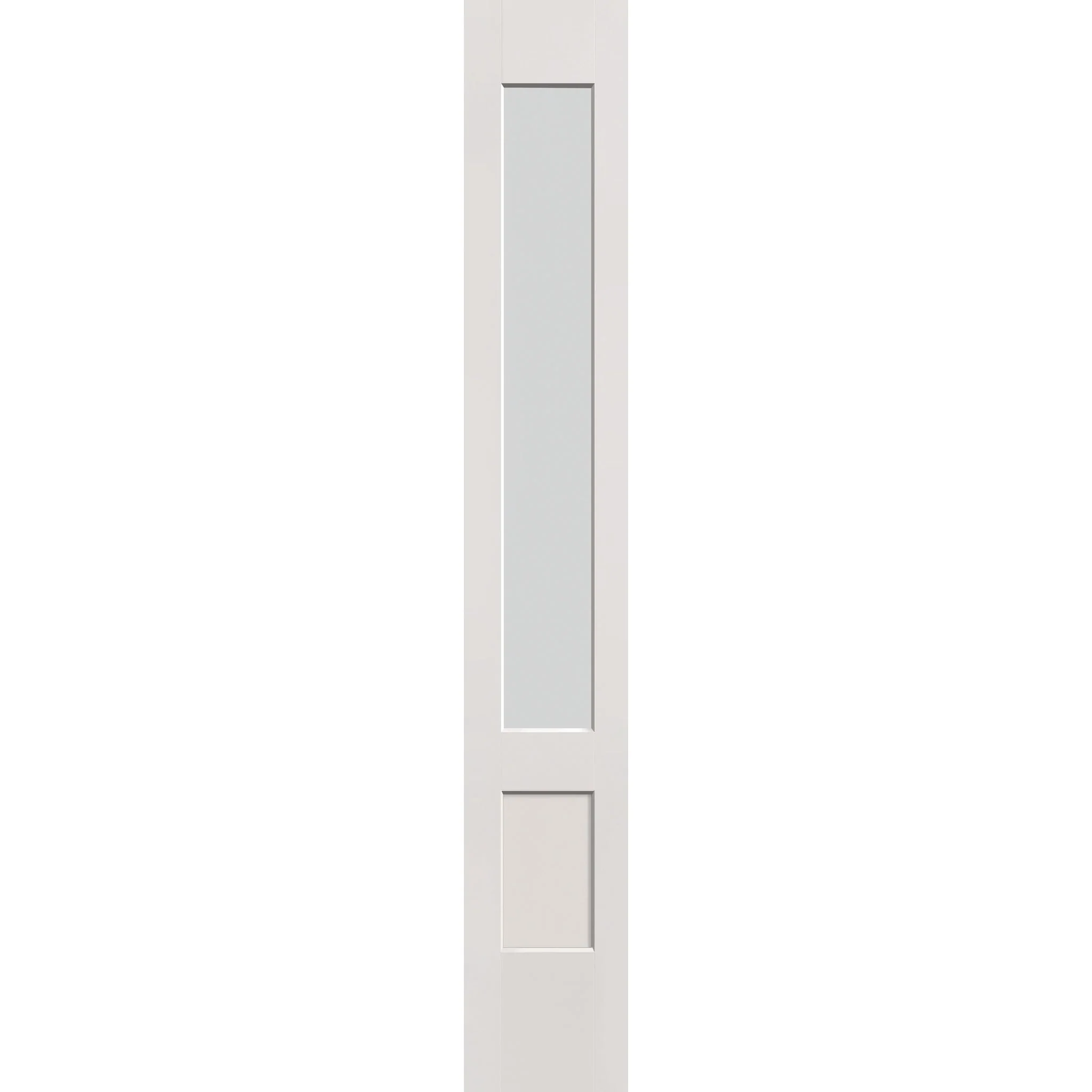 Frost Flush Glazed Fiberglass Sidelite Panel - 3/4 Lite Shaker (12" x 80")