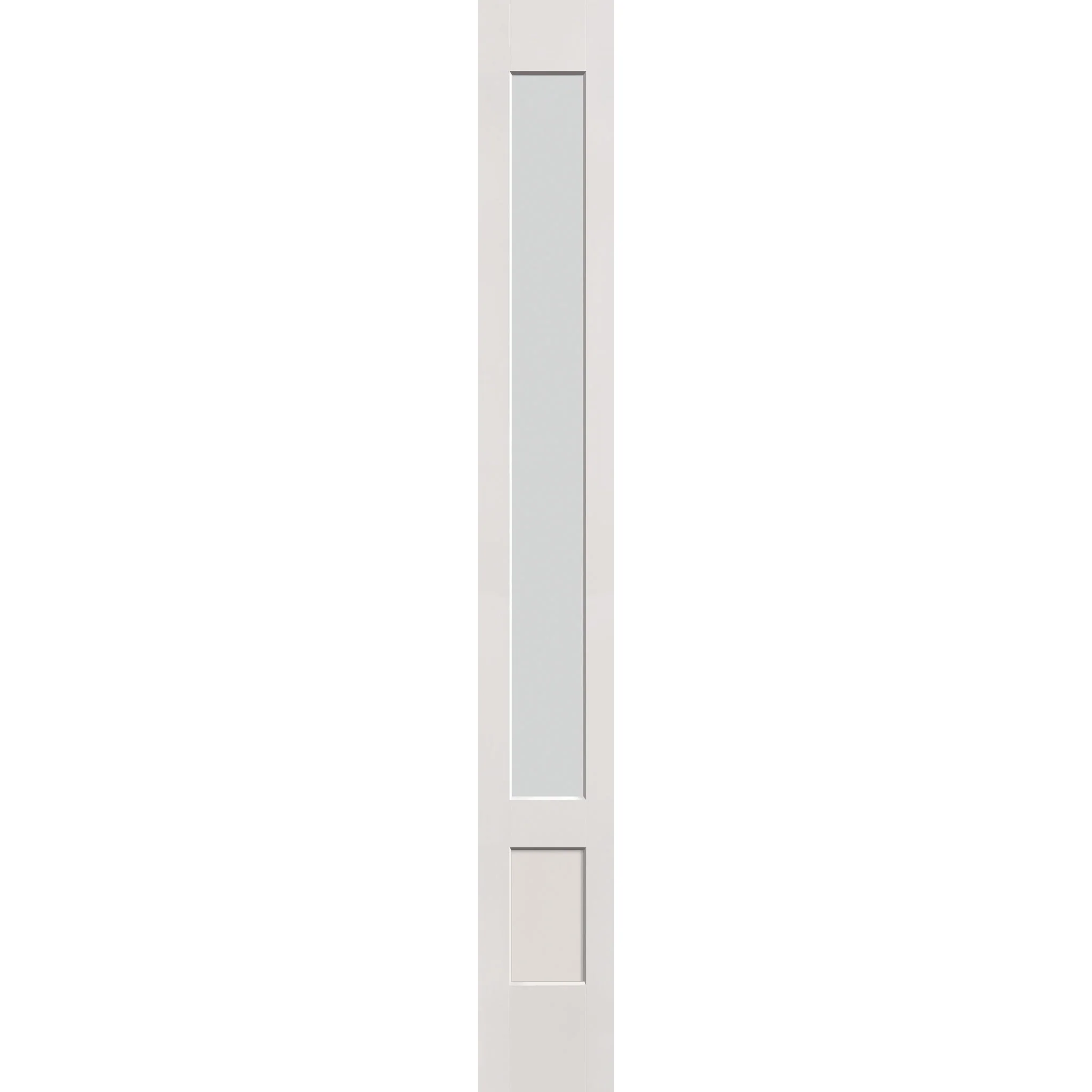 Frost Flush Glazed Fiberglass Sidelite Panel - 3/4 Lite Shaker (12" x 96")