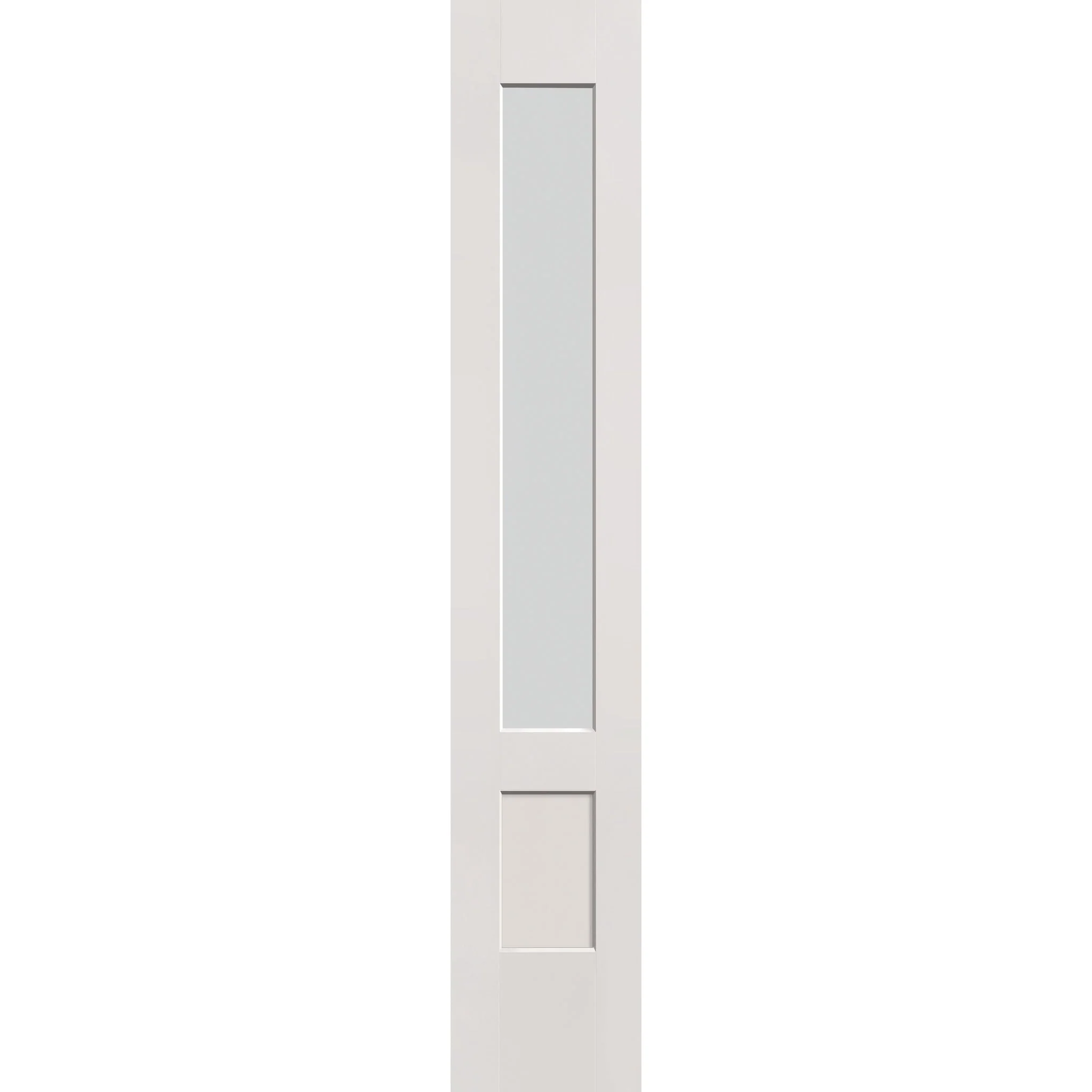 Frost Flush Glazed Fiberglass Sidelite Panel - 3/4 Lite Shaker (14" x 80")