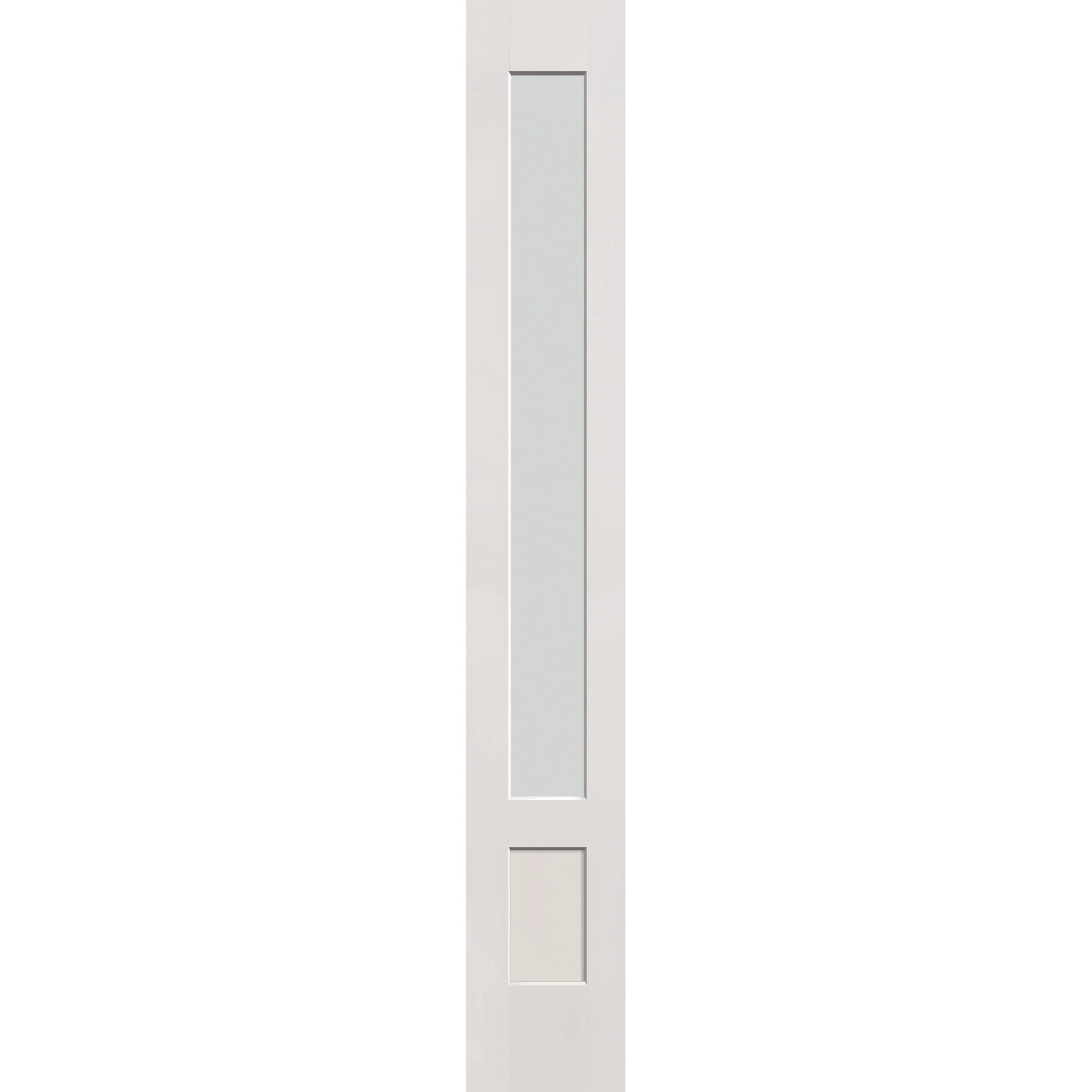 Frost Flush Glazed Fiberglass Sidelite Panel - 3/4 Lite Shaker (14" x 96")
