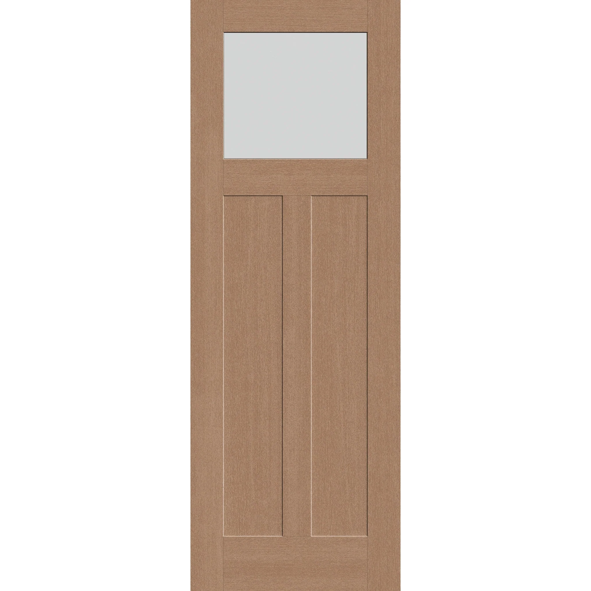 Frost Flush Glazed Hurricane-Rated Fiberglass Entry Door - Craftsman 2 Panel (34" x 96")