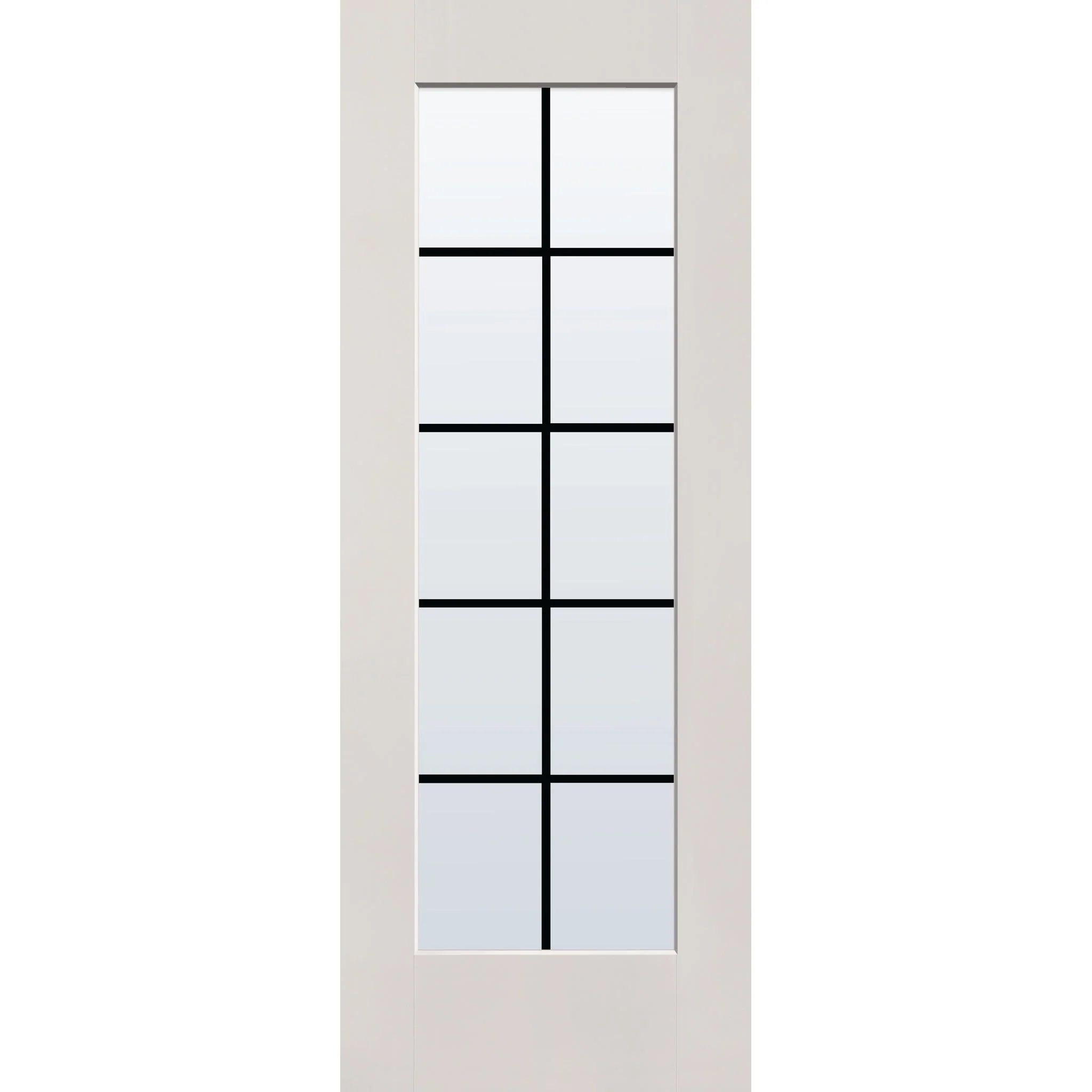 Grills Between Glass 10 Light Flush Glazed Hurricane-Rated Fiberglass Entry Door - Full Lite (30" x 80") - Image 5
