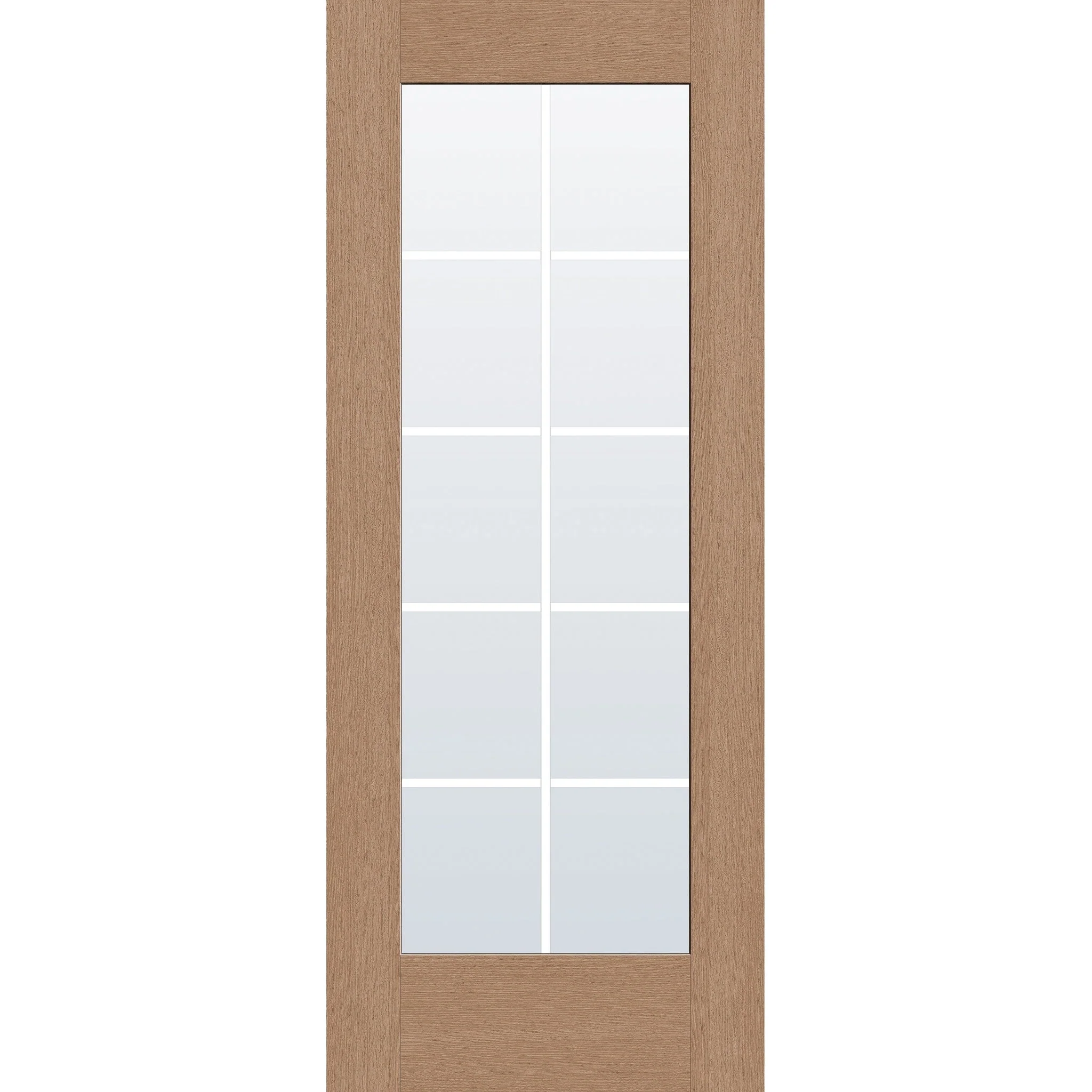 Grills Between Glass 10 Light Flush Glazed Hurricane-Rated Fiberglass Entry Door - Full Lite (32" x 80") - Image 4