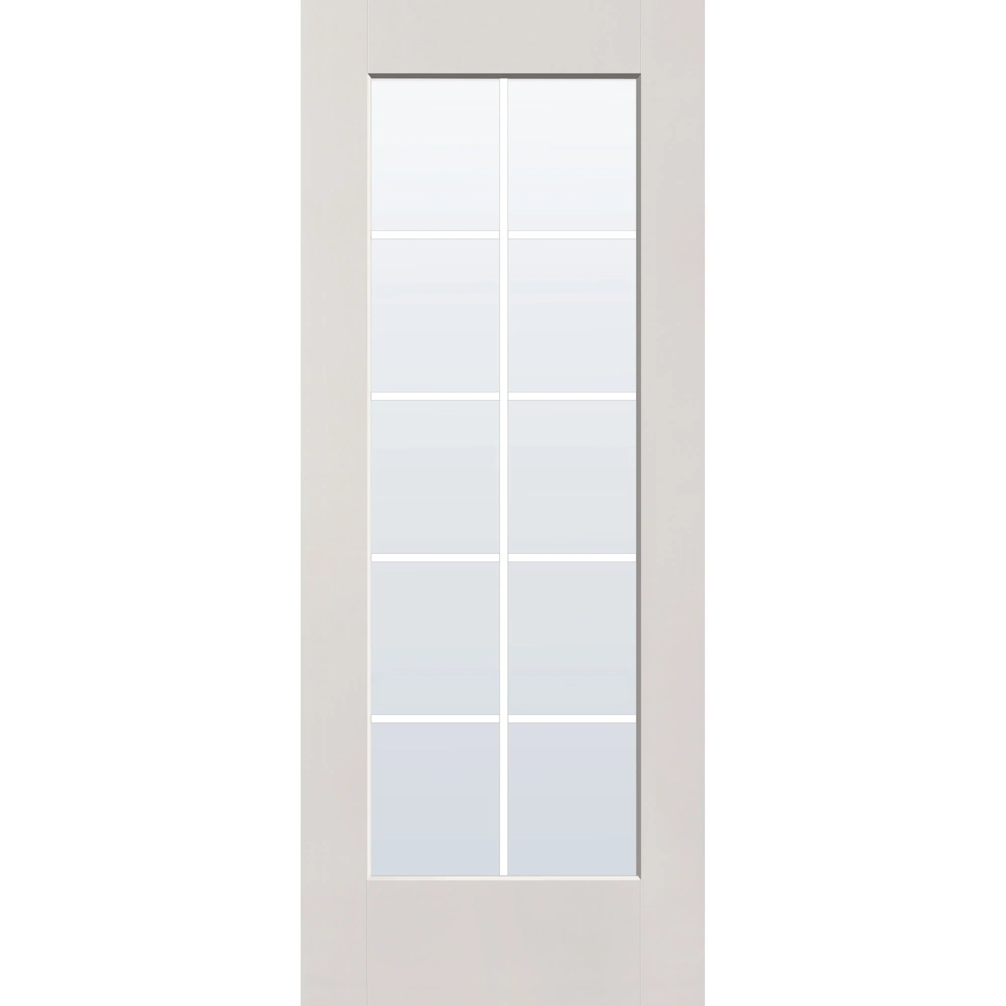 Grills Between Glass 10 Light Flush Glazed Hurricane-Rated Fiberglass Entry Door - Full Lite (32" x 80") - Image 5