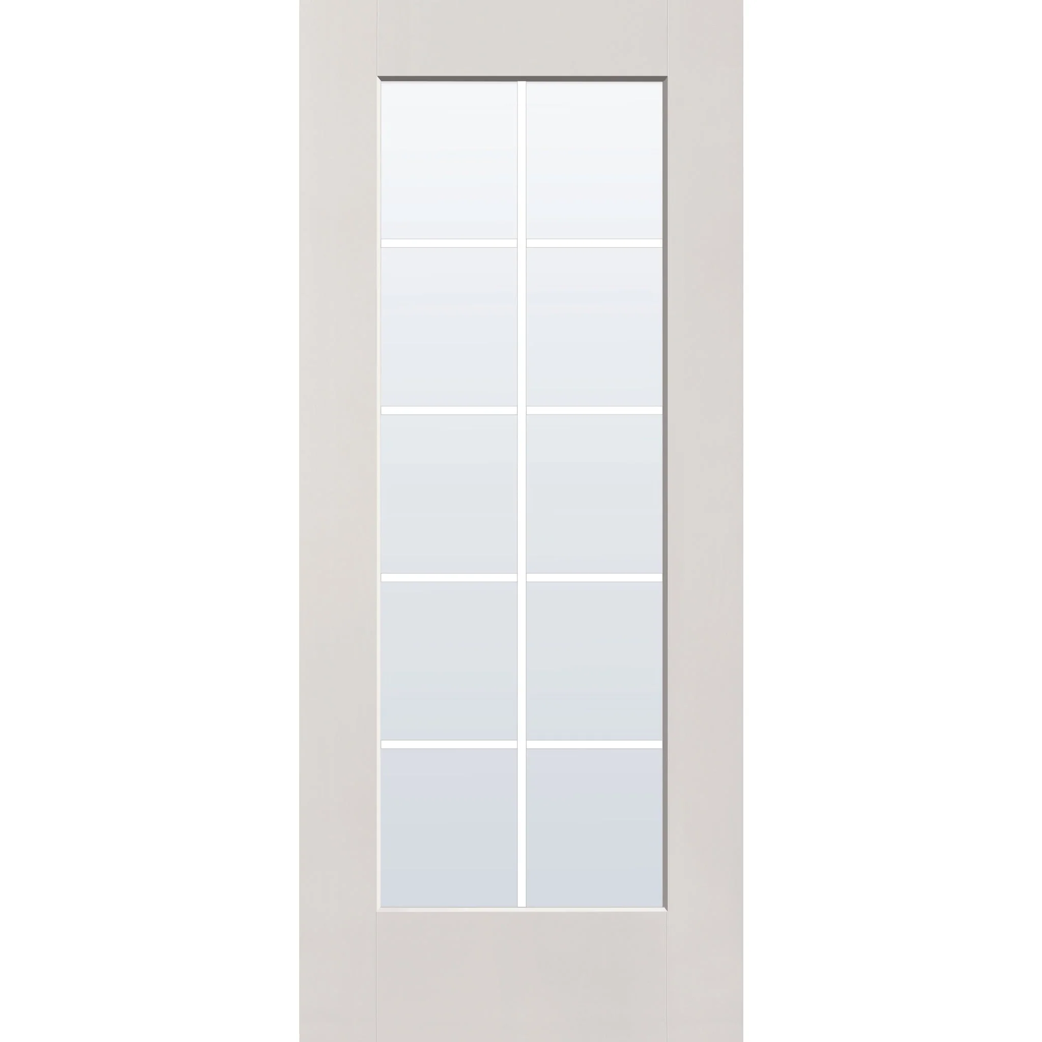 Grills Between Glass 10 Light Flush Glazed Hurricane-Rated Fiberglass Entry Door - Full Lite (34" x 80") - Image 7