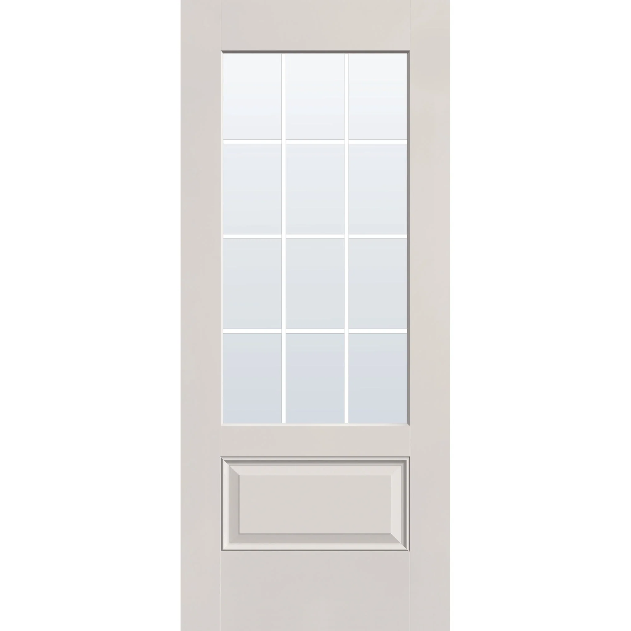 Grills Between Glass 12 Light Flush Glazed Fiberglass Entry Door - 3/4 Lite (34" x 80") - Image 3