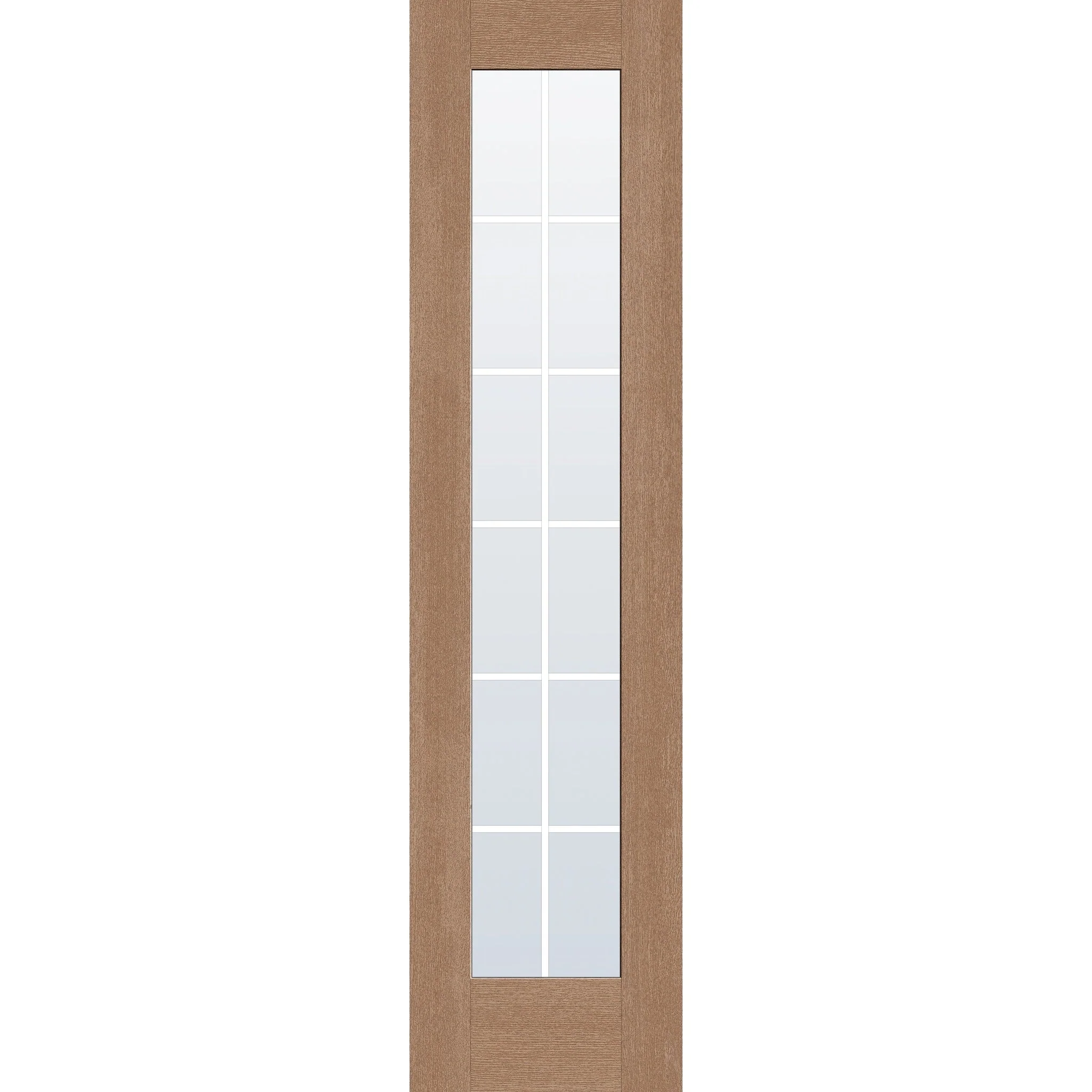 Grills Between Glass 12 Light Flush Glazed Fiberglass Entry Door - Full Lite (24" x 96")