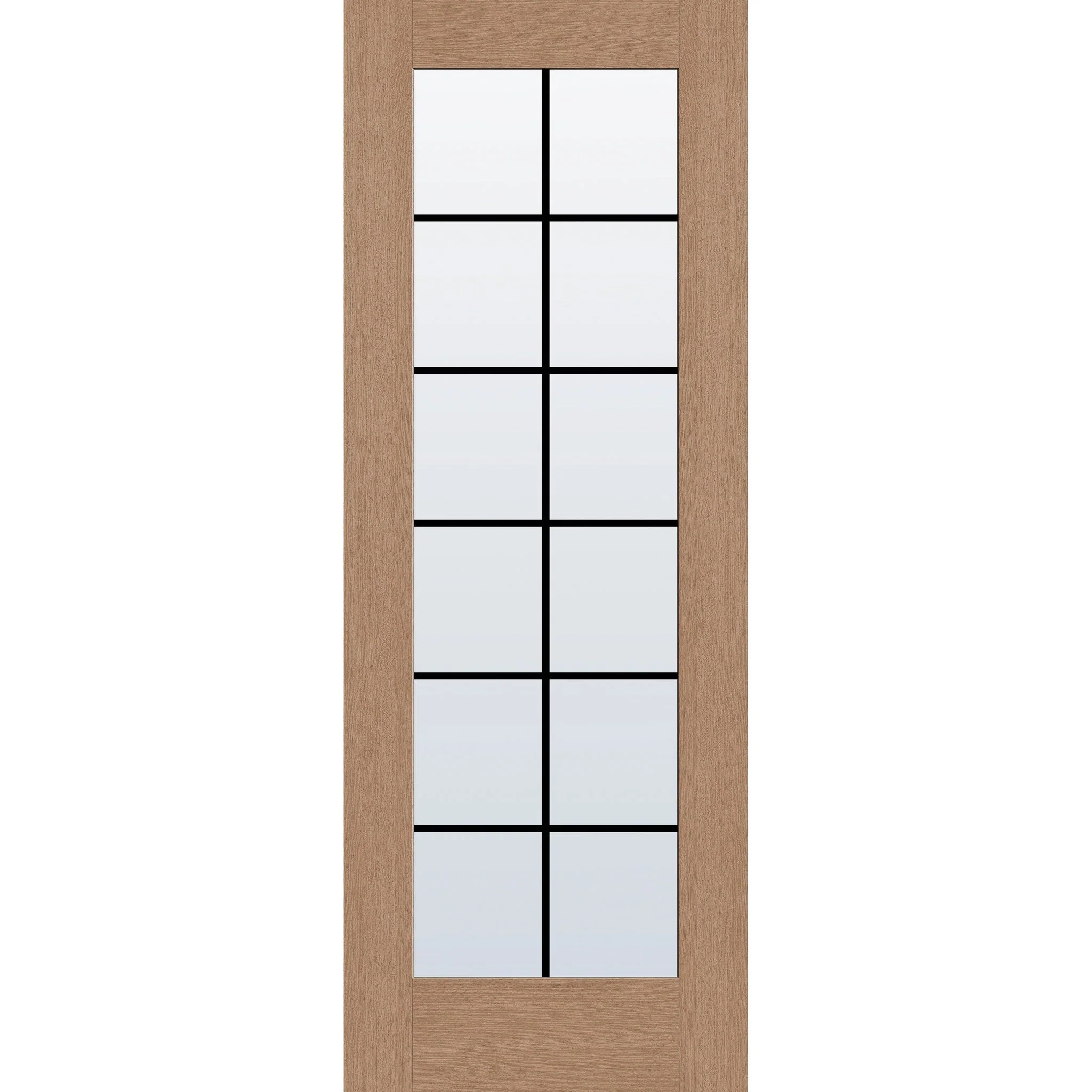 Grills Between Glass 12 Light Flush Glazed Fiberglass Entry Door - Full Lite (36" x 96") - Image 2