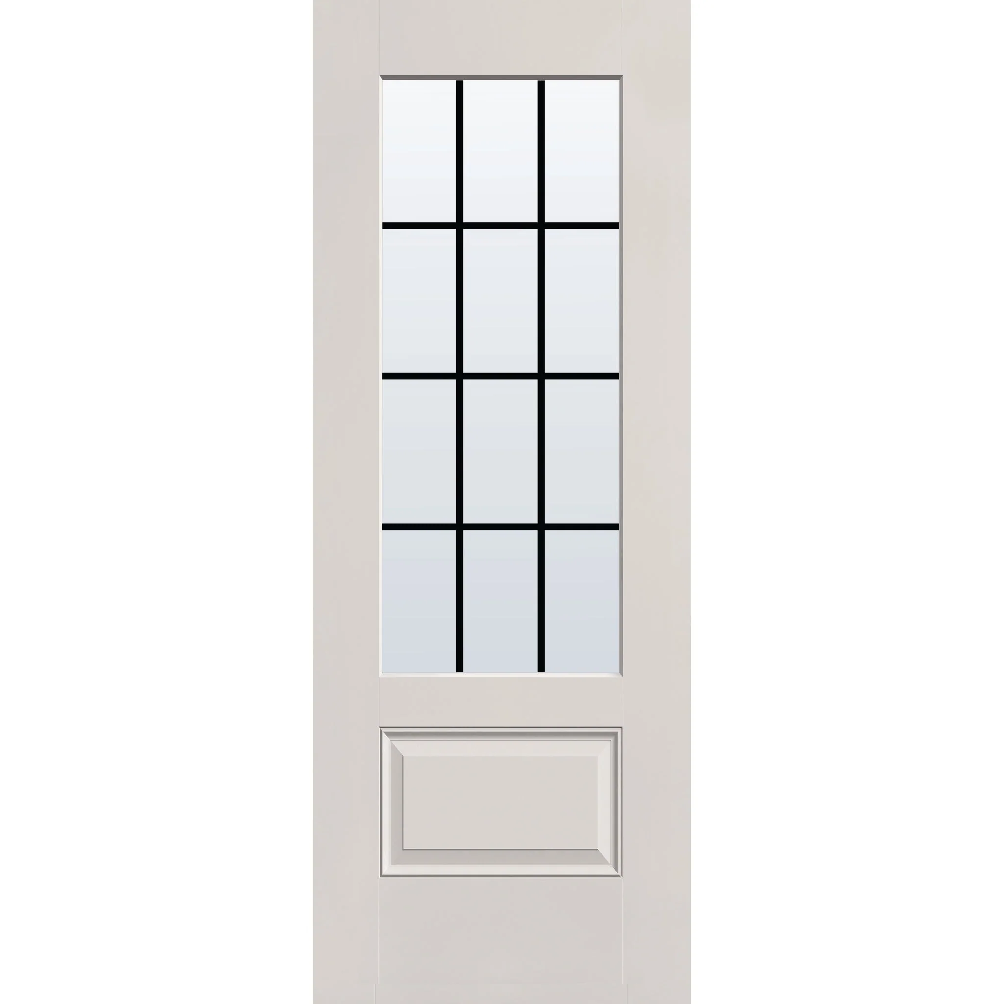 Grills Between Glass 12 Light Flush Glazed Hurricane-Rated Fiberglass Entry Door - 3/4 Lite (30" x 80") - Image 7
