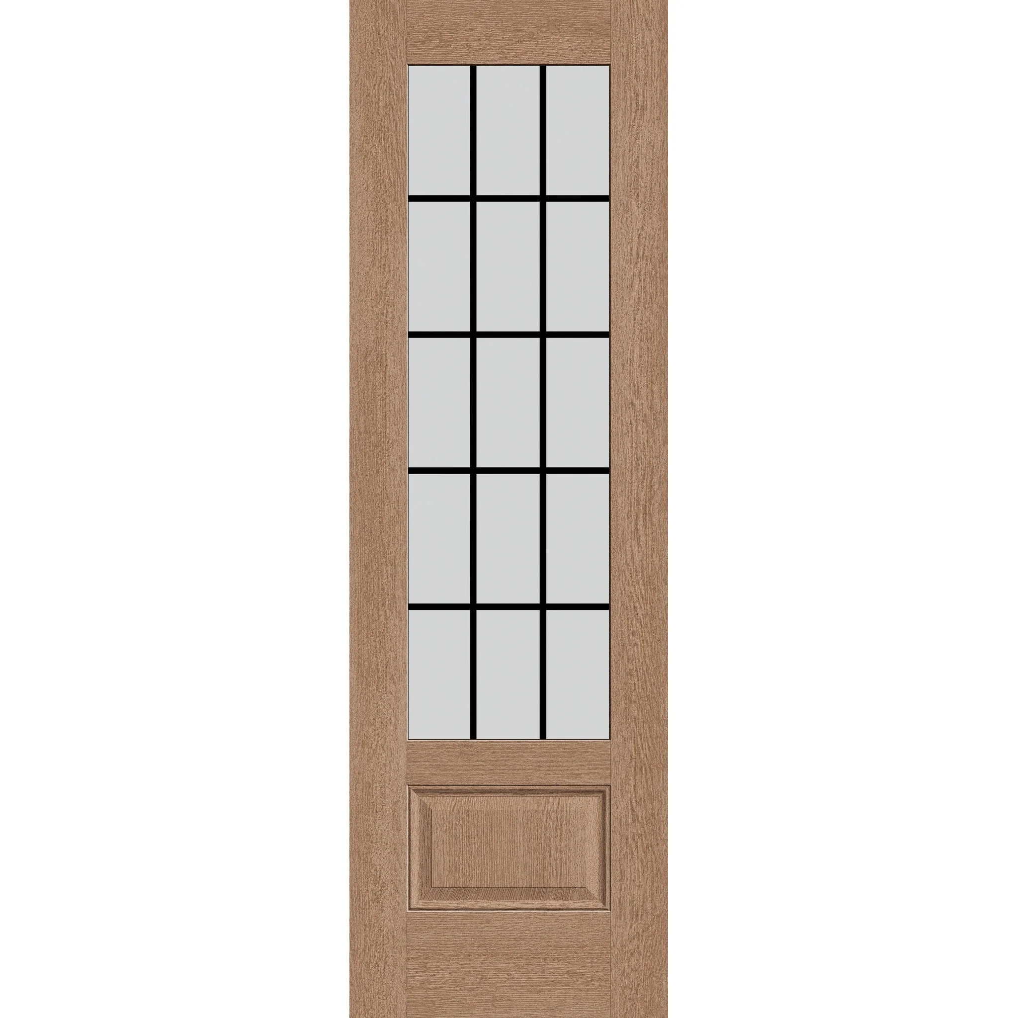 Grills Between Glass 15 Light Flush Glazed Fiberglass Entry Door - 3/4 Lite (30" x 96") - Image 2
