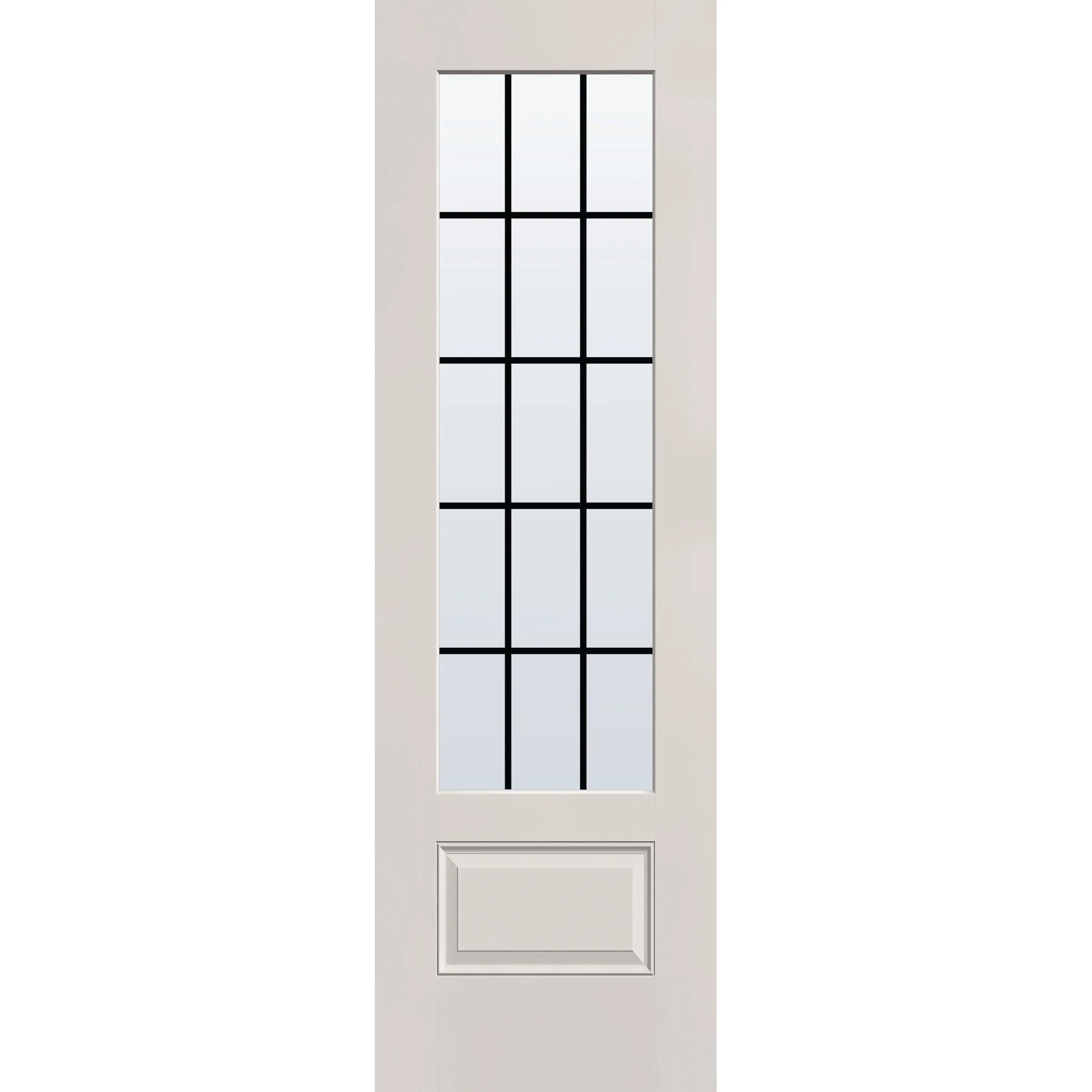 Grills Between Glass 15 Light Flush Glazed Fiberglass Entry Door - 3/4 Lite (30" x 96") - Image 6
