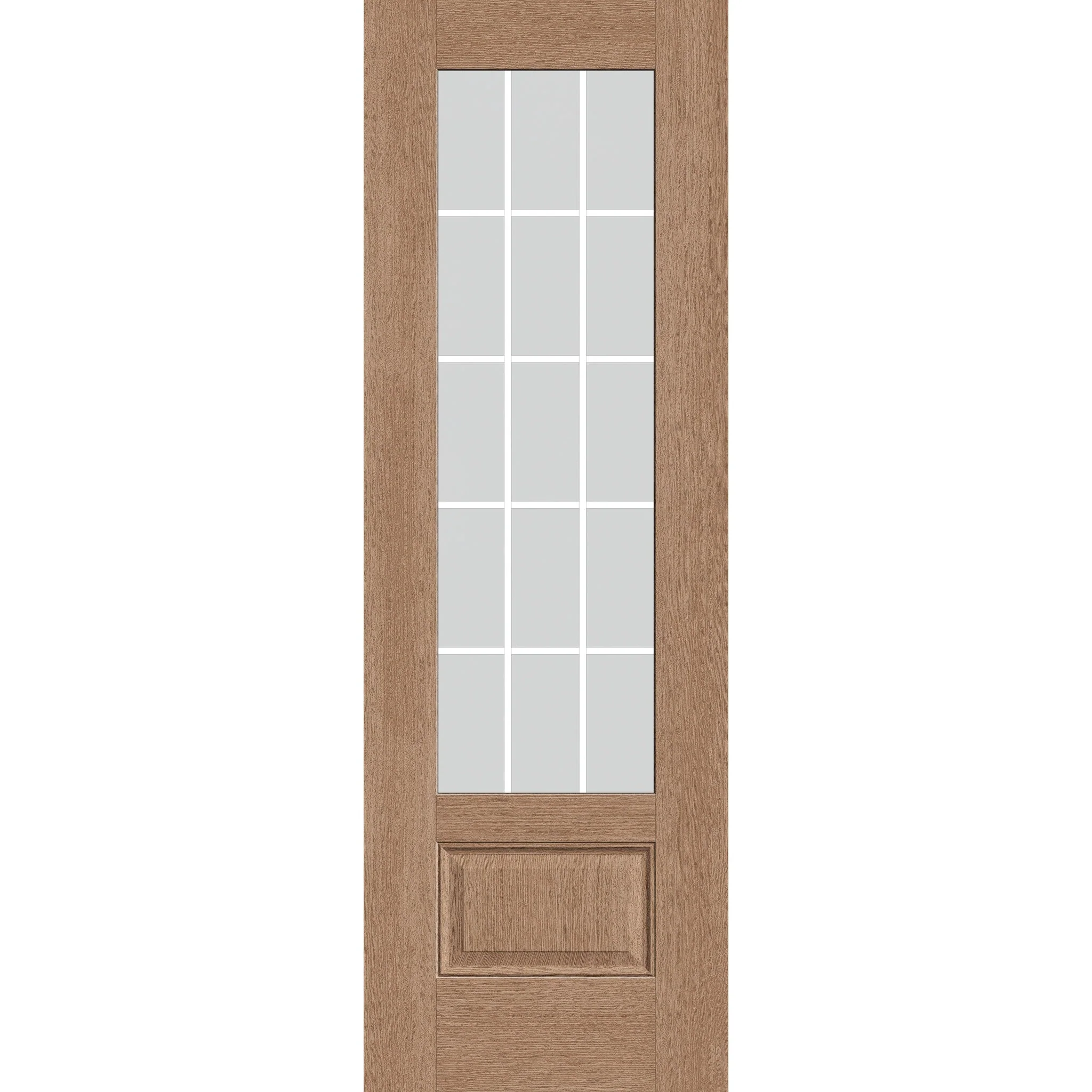 Grills Between Glass 15 Light Flush Glazed Fiberglass Entry Door - 3/4 Lite (32" x 96") - Image 4