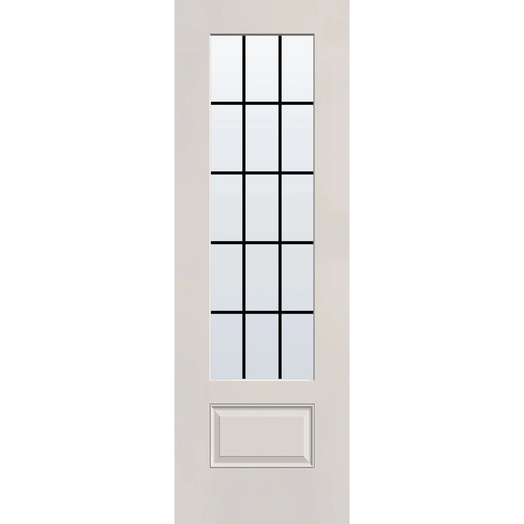 Grills Between Glass 15 Light Flush Glazed Fiberglass Entry Door - 3/4 Lite (32" x 96") - Image 6