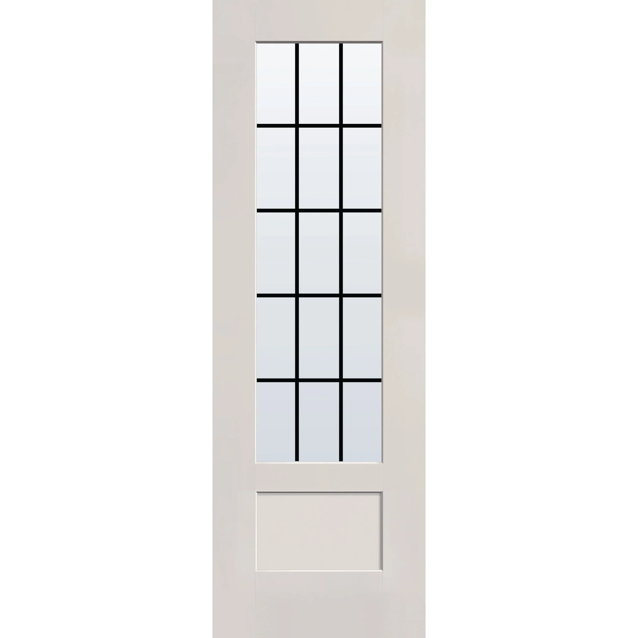 Grills Between Glass 15 Light Flush Glazed Fiberglass Entry Door - 3/4 Lite Shaker (32" x 96") - Image 3