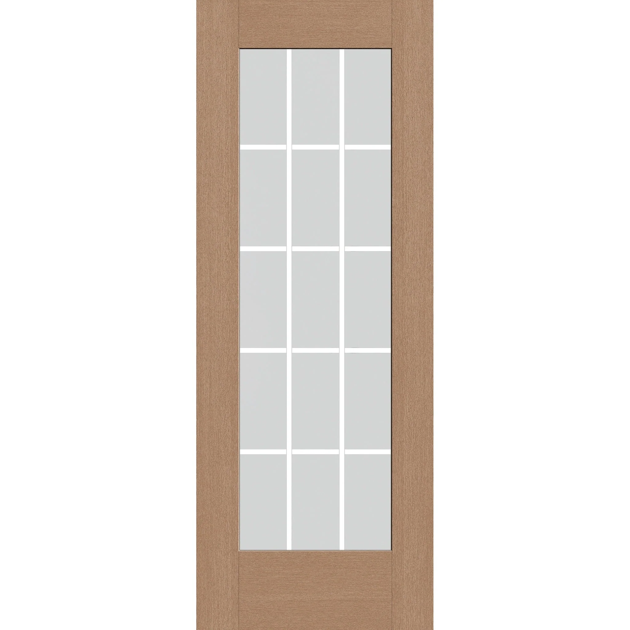 Grills Between Glass 15 Light Flush Glazed Fiberglass Entry Door - Full Lite (30" x 80") - Image 4