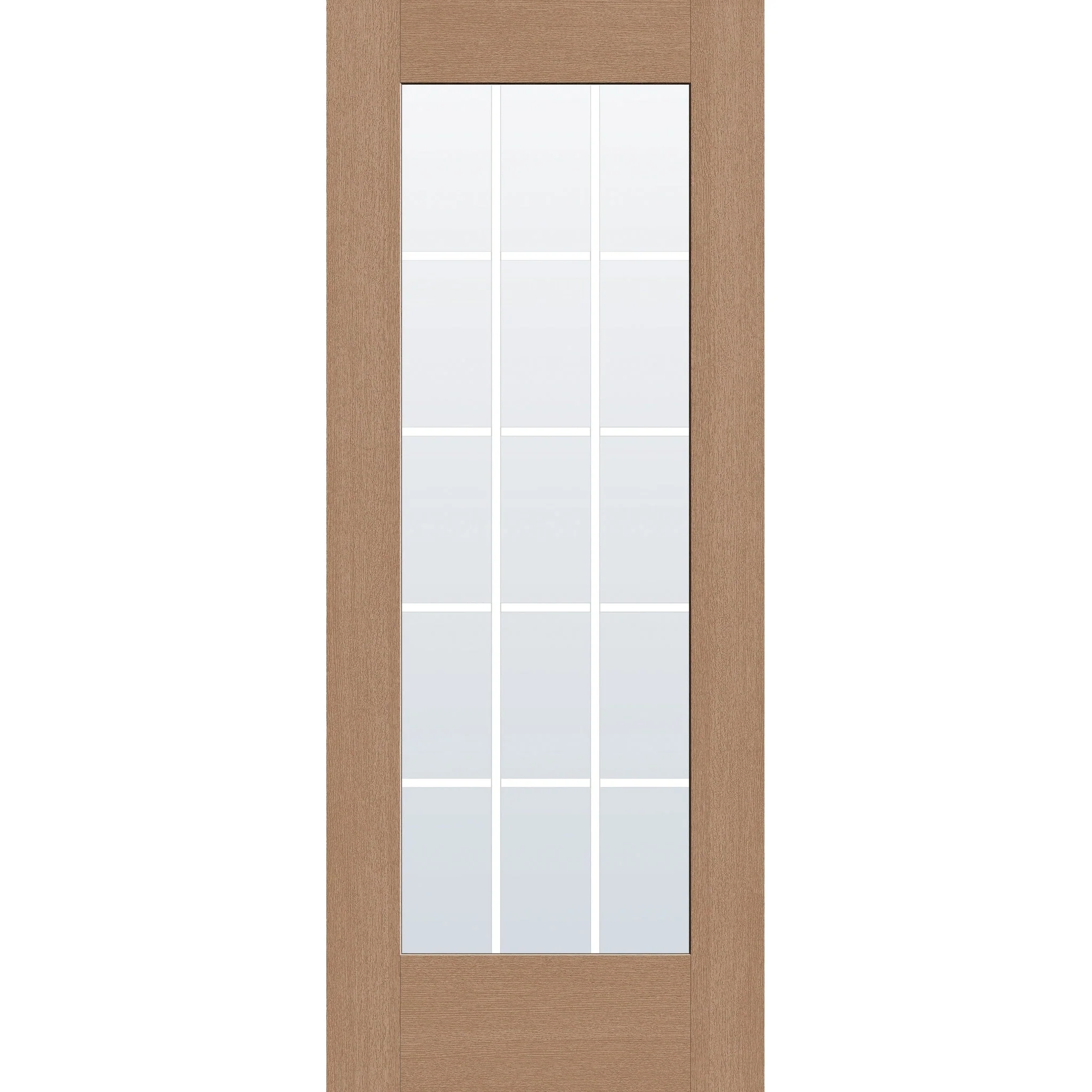 Grills Between Glass 15 Light Flush Glazed Fiberglass Entry Door - Full Lite (32" x 80") - Image 4