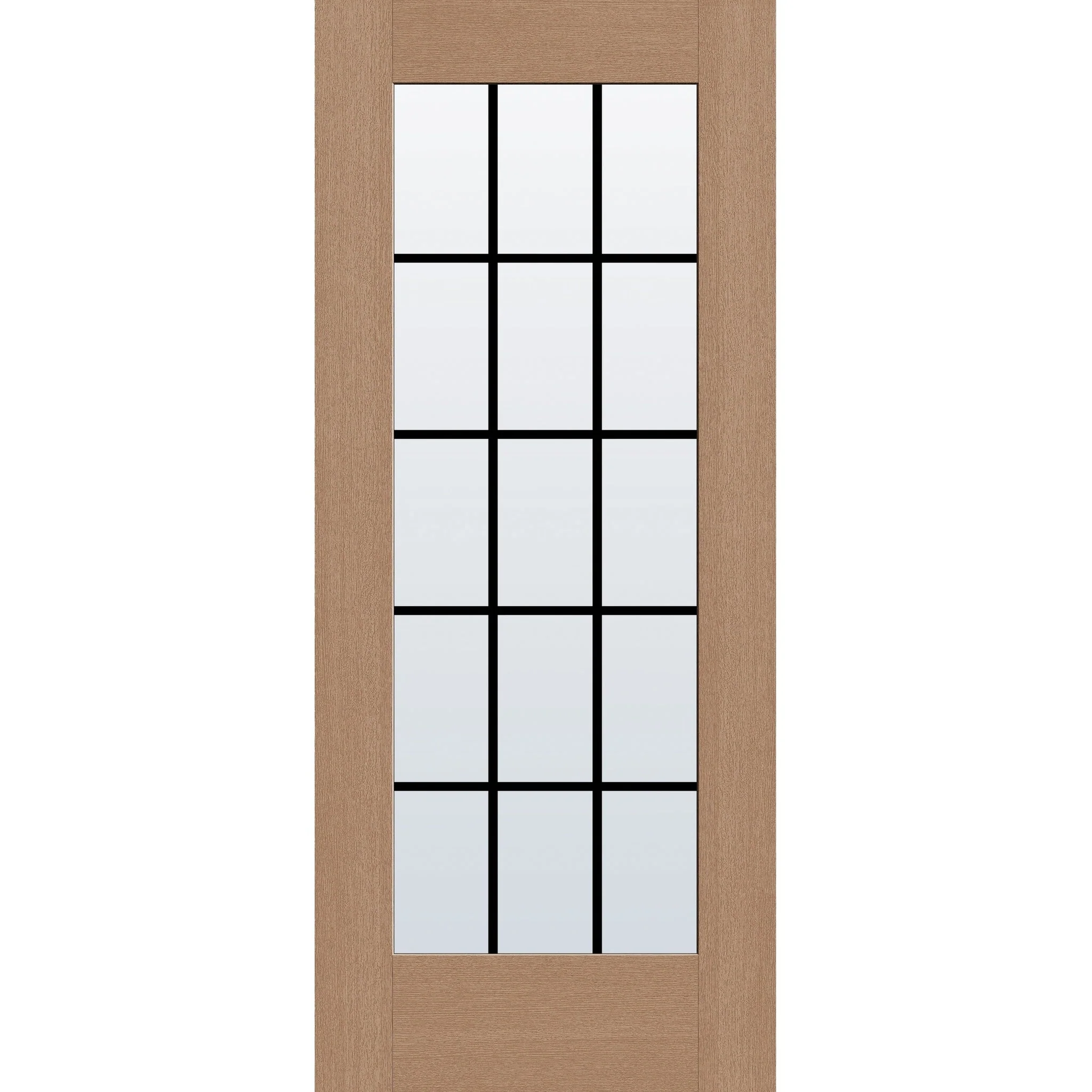 Grills Between Glass 15 Light Flush Glazed Fiberglass Entry Door - Full Lite (34" x 80") - Image 3