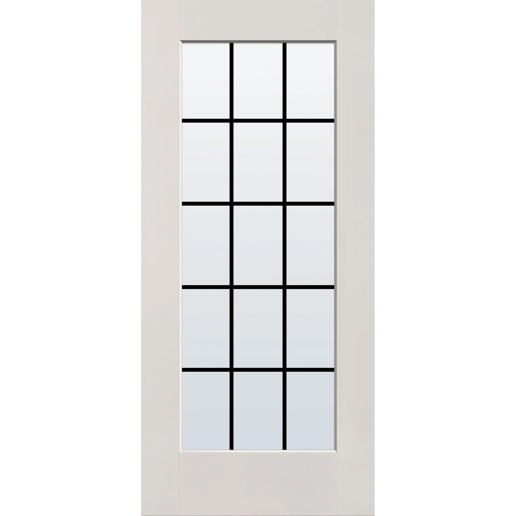 Grills Between Glass 15 Light Flush Glazed Fiberglass Entry Door - Full Lite (36" x 80") - Image 7
