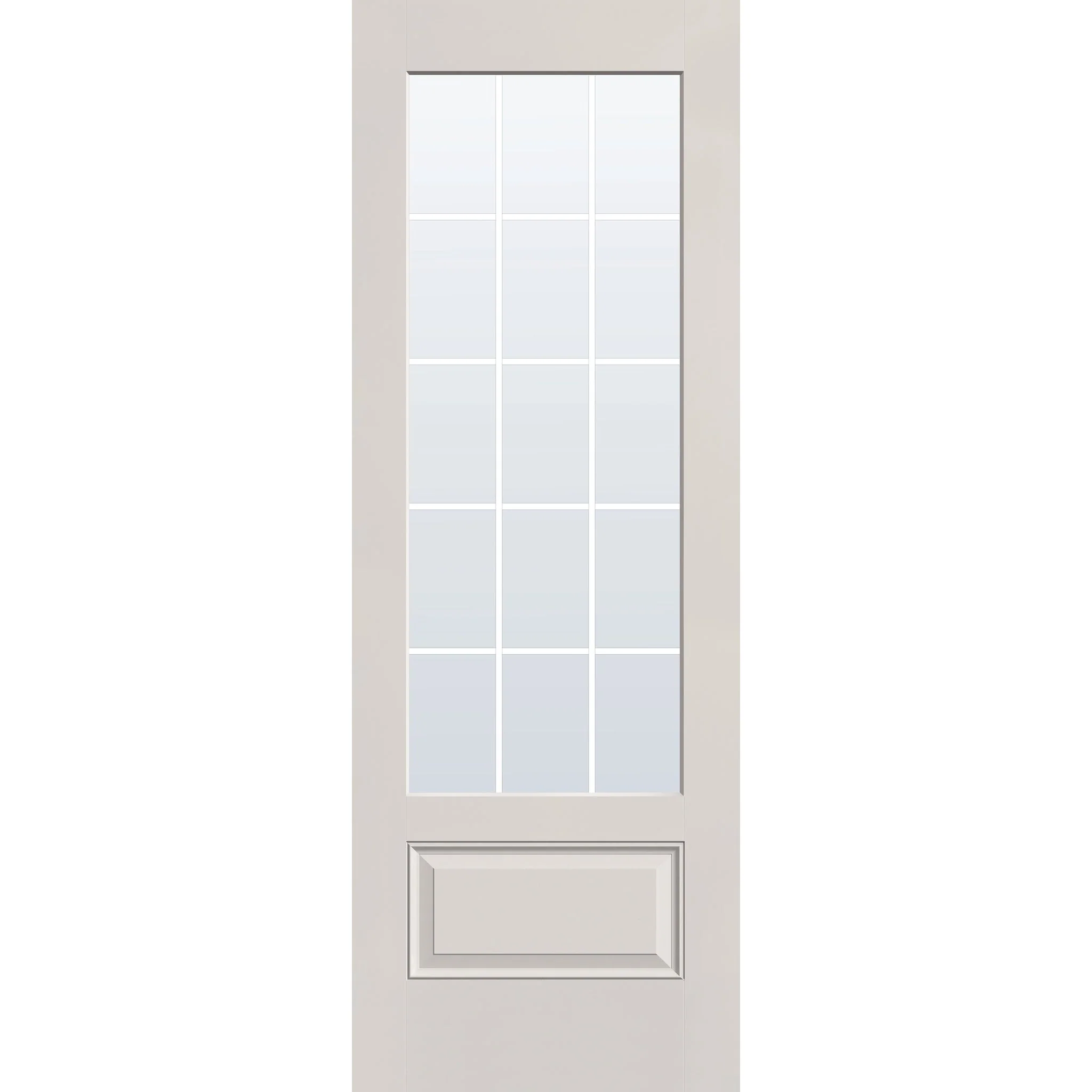 Grills Between Glass 15 Light Flush Glazed Hurricane-Rated Fiberglass Entry Door - 3/4 Lite (34" x 96") - Image 3