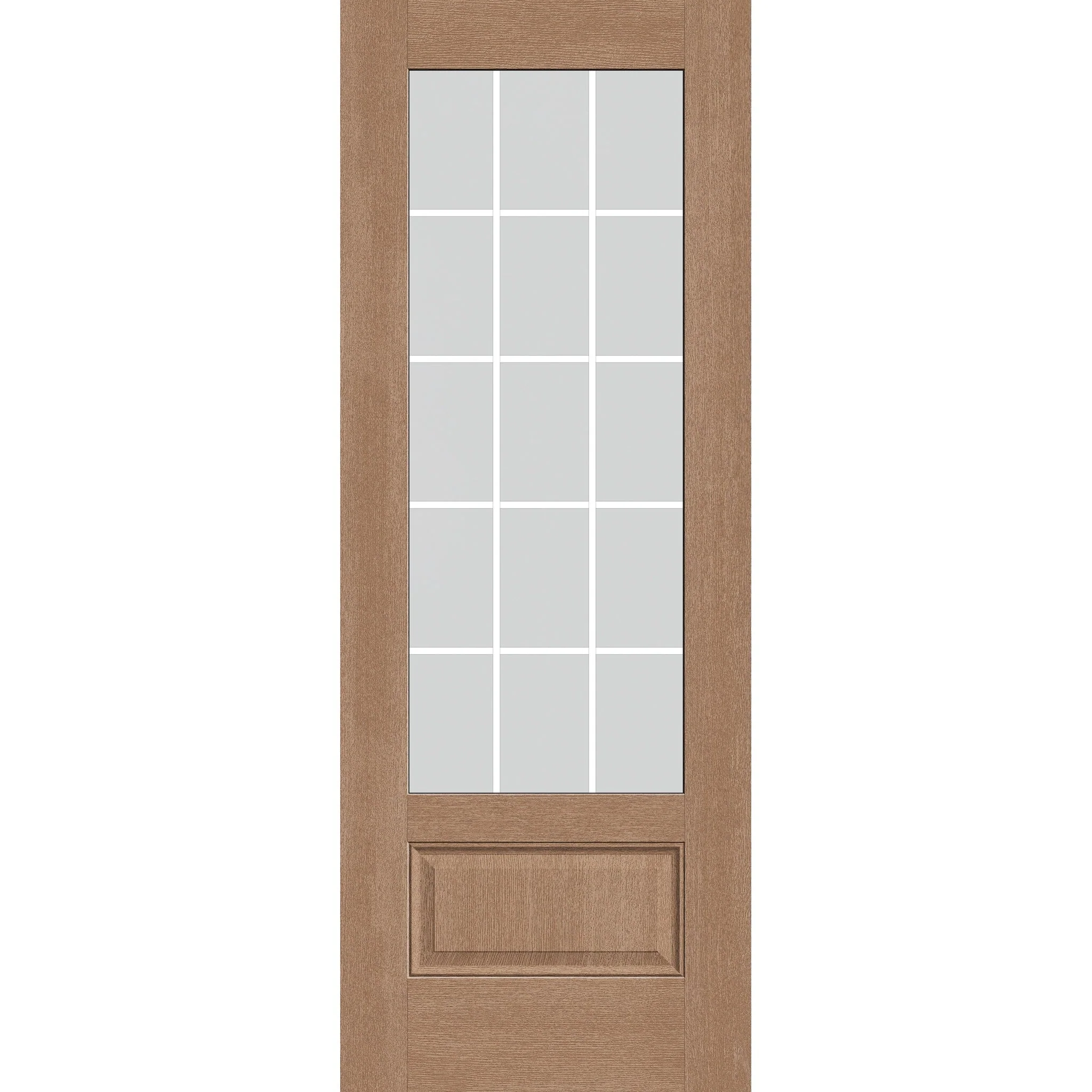 Grills Between Glass 15 Light Flush Glazed Hurricane-Rated Fiberglass Entry Door - 3/4 Lite (36" x 96") - Image 2