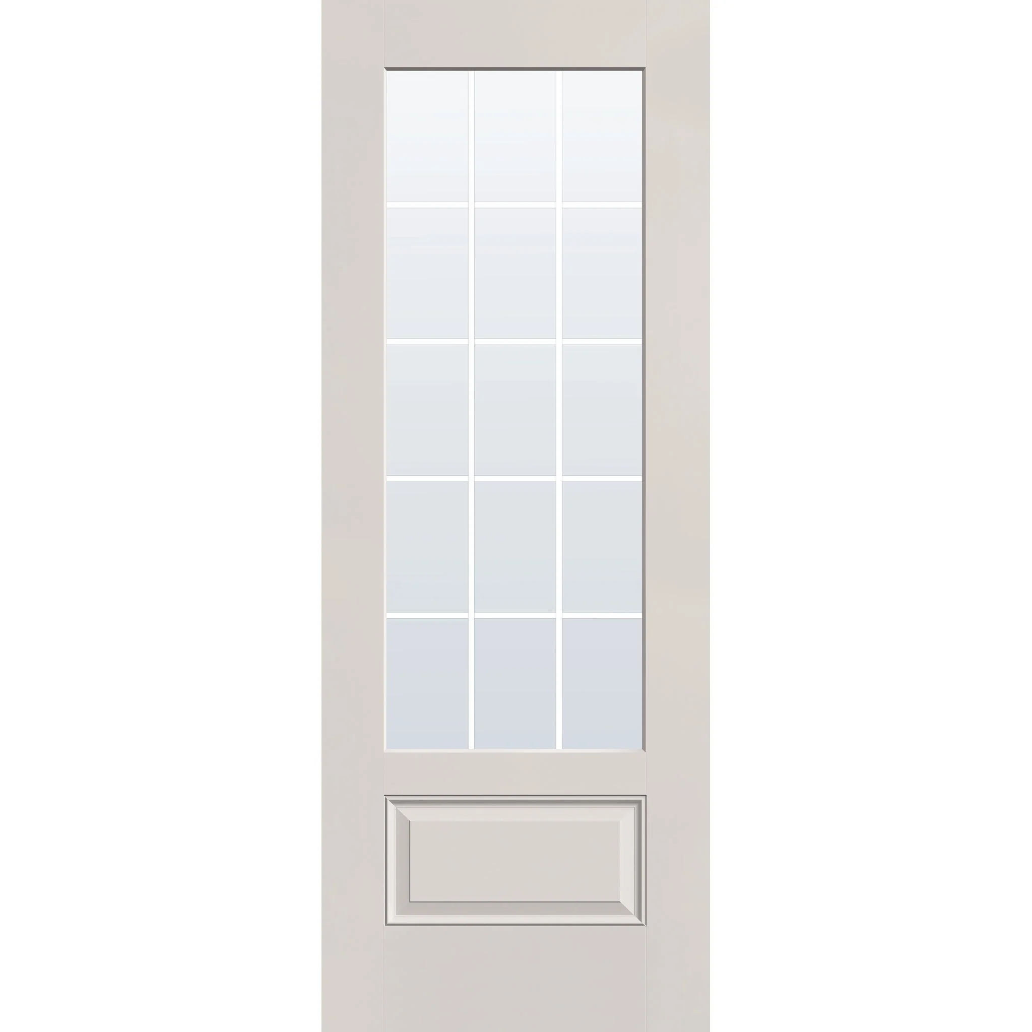 Grills Between Glass 15 Light Flush Glazed Hurricane-Rated Fiberglass Entry Door - 3/4 Lite (36" x 96") - Image 3