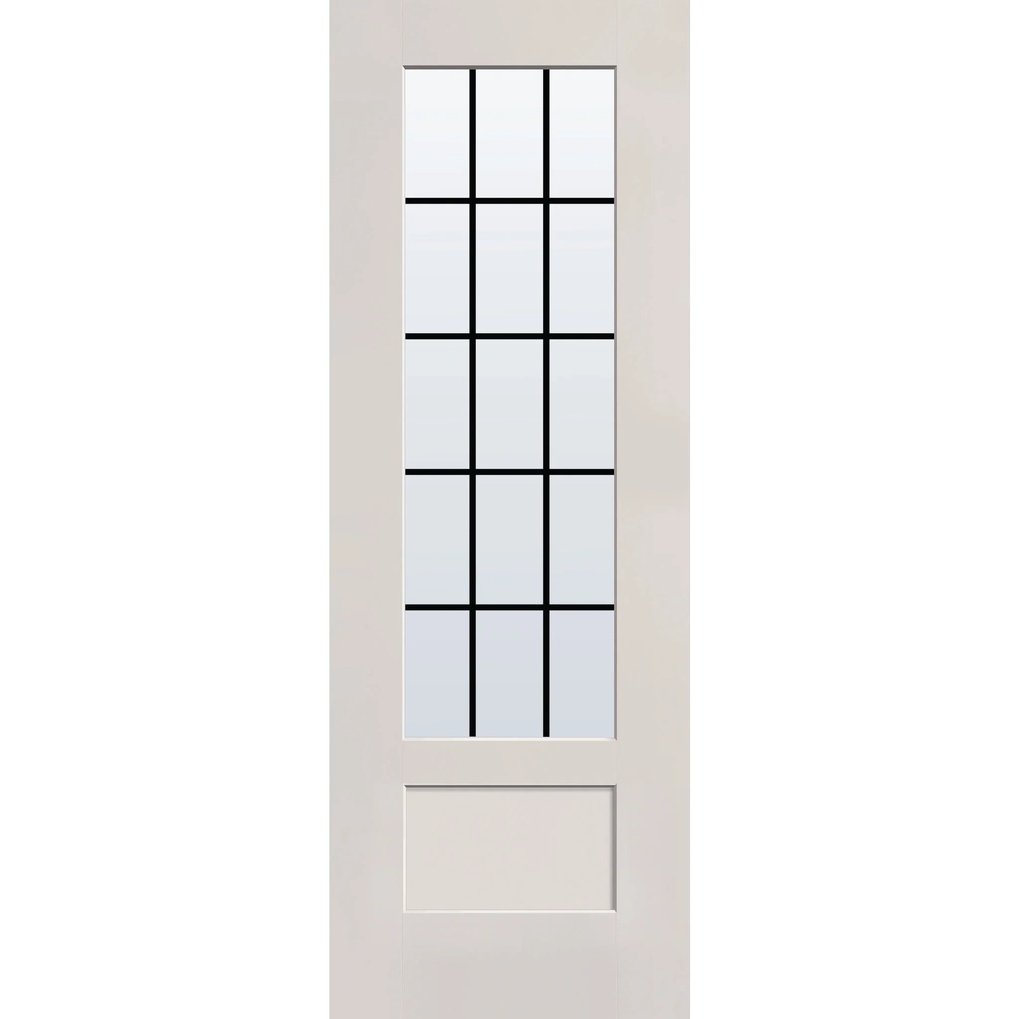 Grills Between Glass 15 Light Flush Glazed Hurricane-Rated Fiberglass Entry Door - 3/4 Lite Shaker (34" x 96") - Image 6