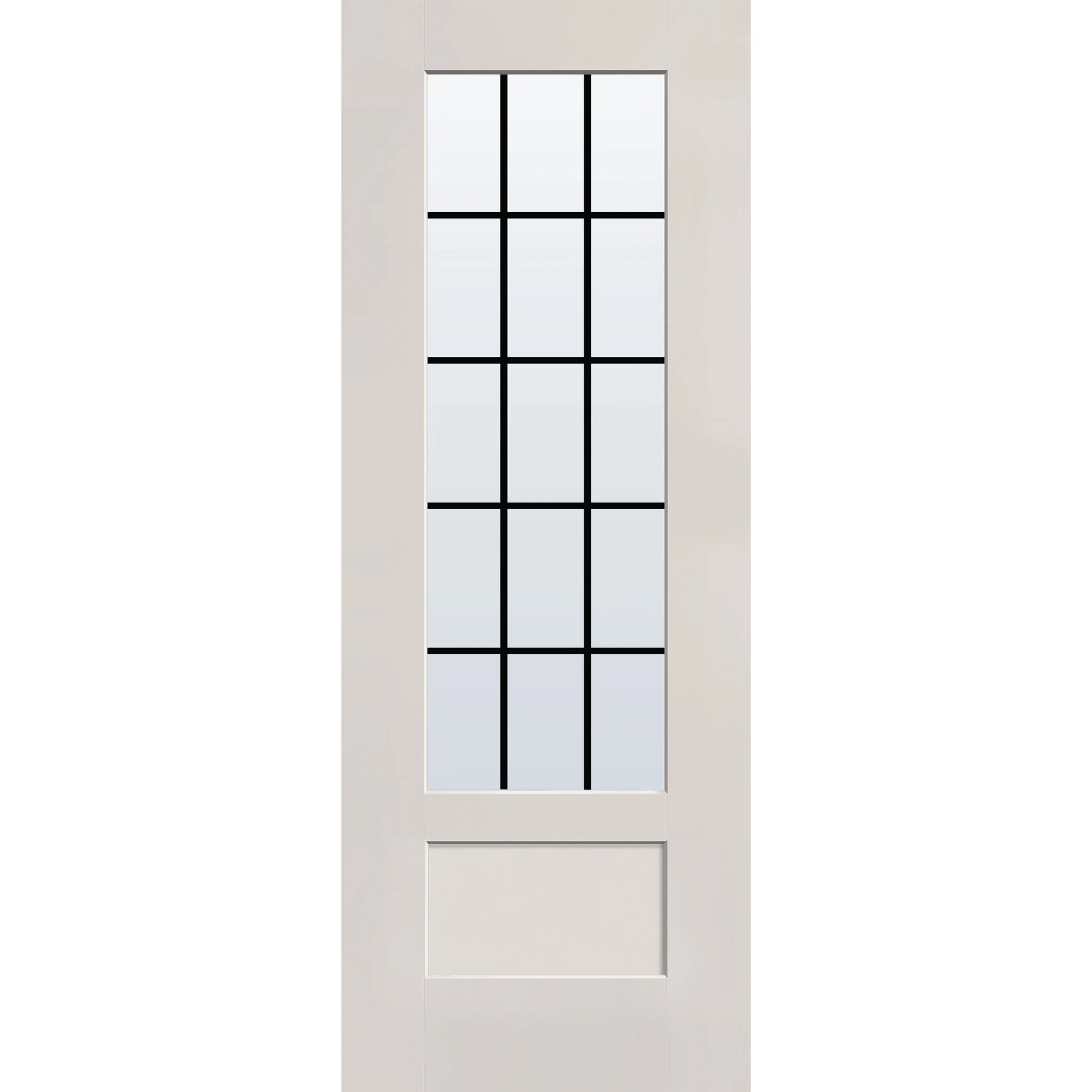 Grills Between Glass 15 Light Flush Glazed Hurricane-Rated Fiberglass Entry Door - 3/4 Lite Shaker (36" x 96") - Image 6