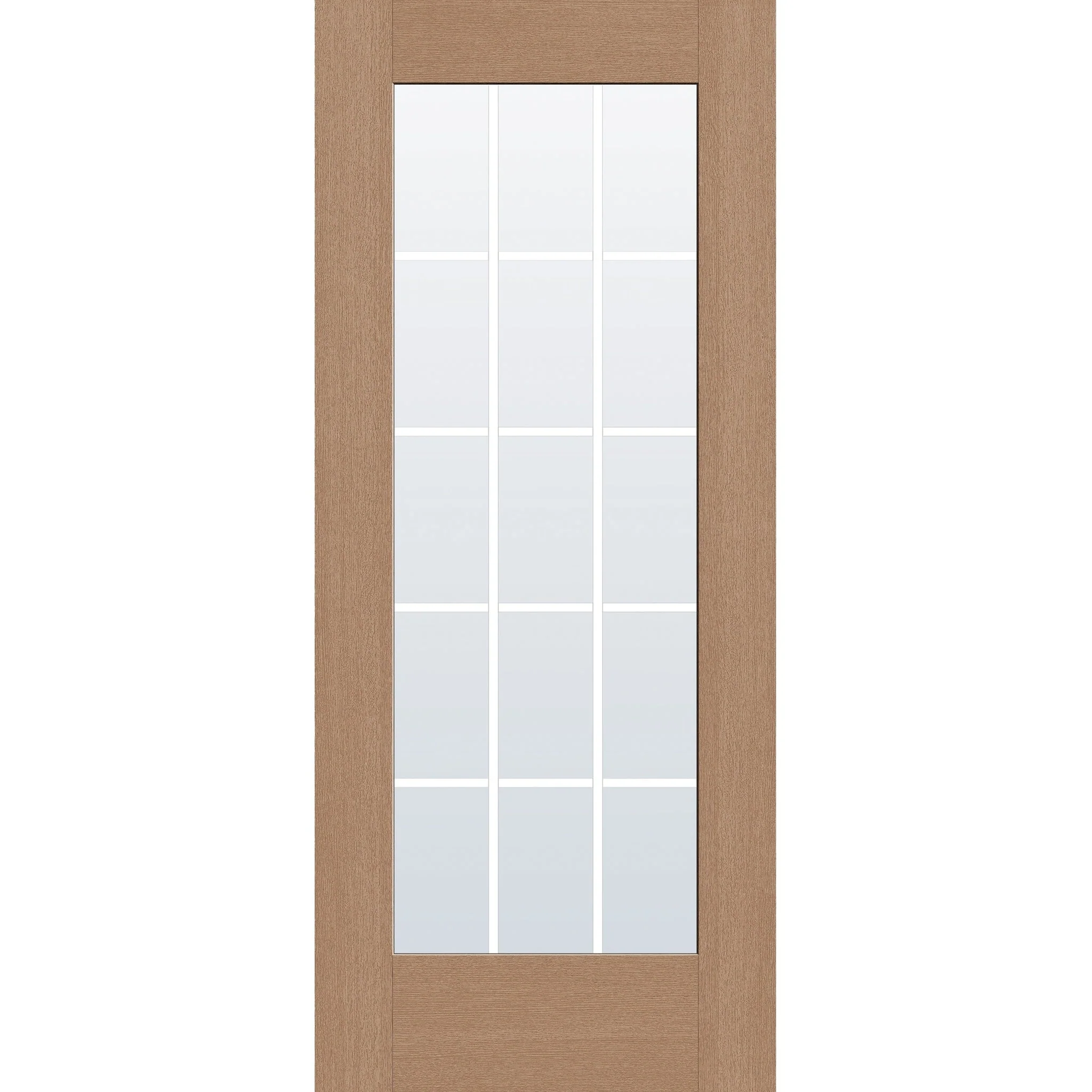 Grills Between Glass 15 Light Flush Glazed Hurricane-Rated Fiberglass Entry Door - Full Lite (34" x 80") - Image 6