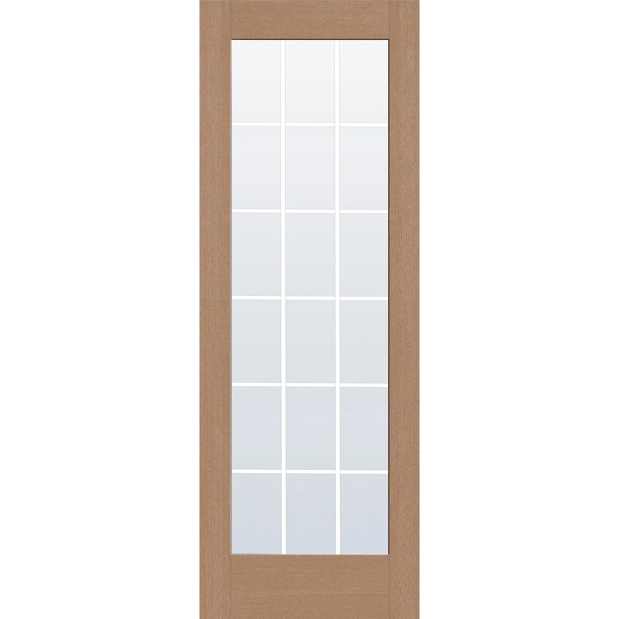 Grills Between Glass 18 Light Flush Glazed Fiberglass Entry Door - Full Lite (34" x 96")