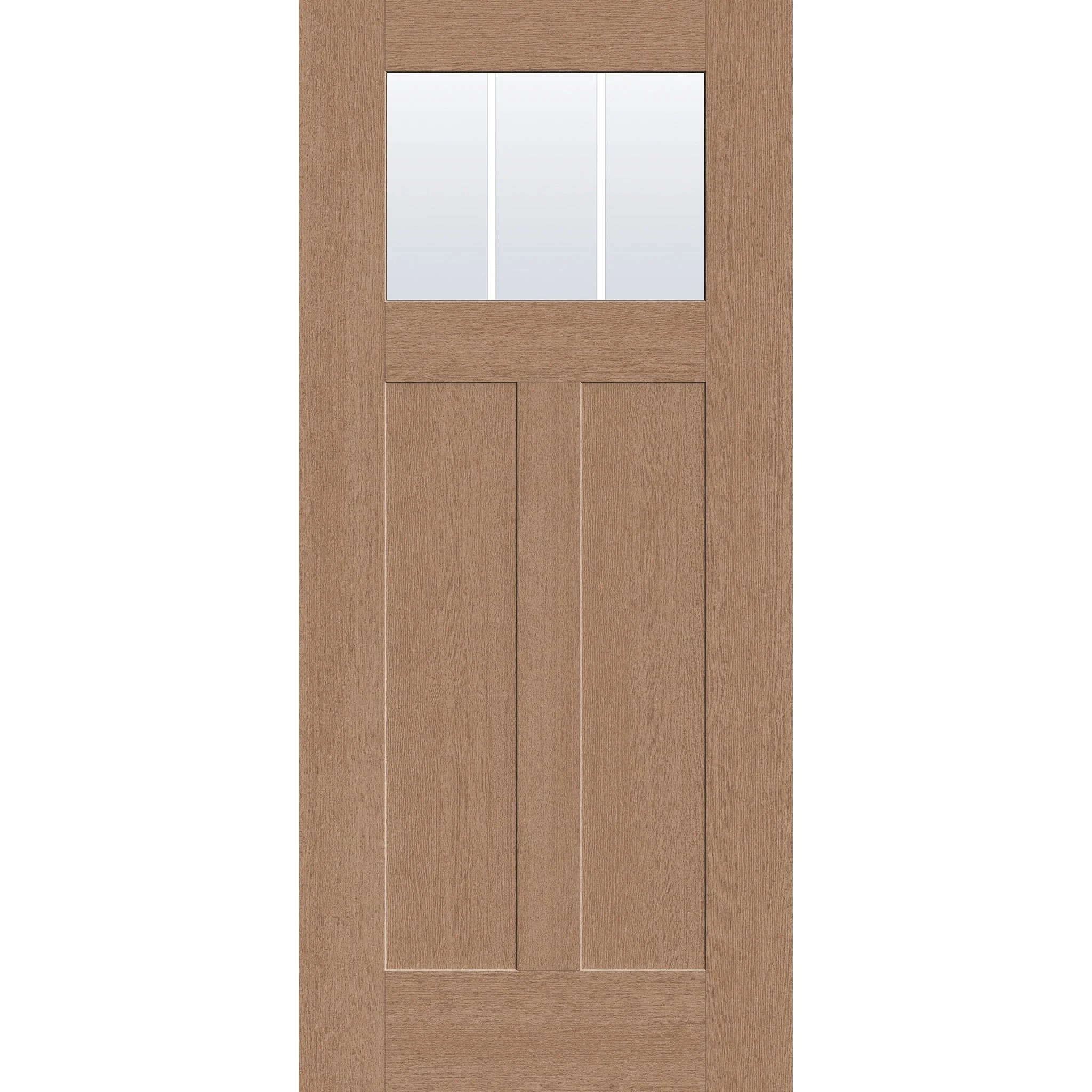 Grills Between Glass 3 Light Flush Glazed Fiberglass Entry Door - Craftsman 2 Panel (36" x 80") - Image 2