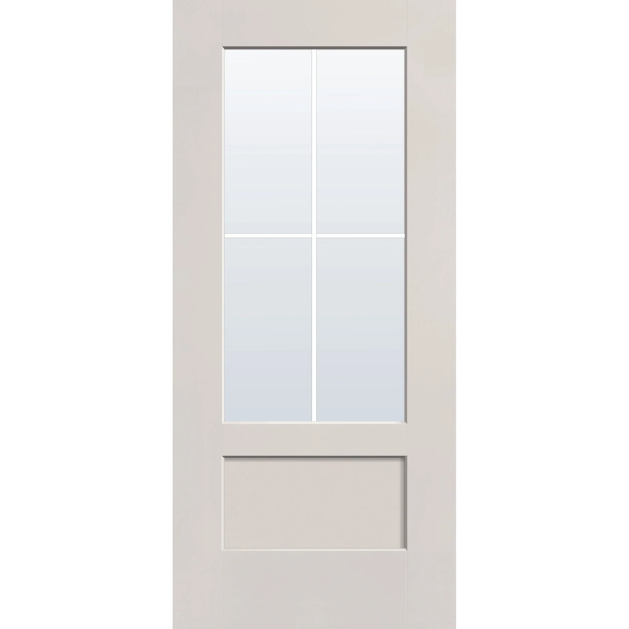 Grills Between Glass 4 Light Flush Glazed Fiberglass Entry Door - 3/4 Lite Shaker (36" x 80")